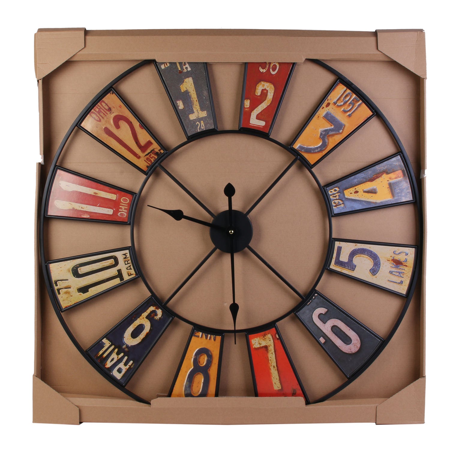 HORLOGE RECYCLERIE 80CM A PILE