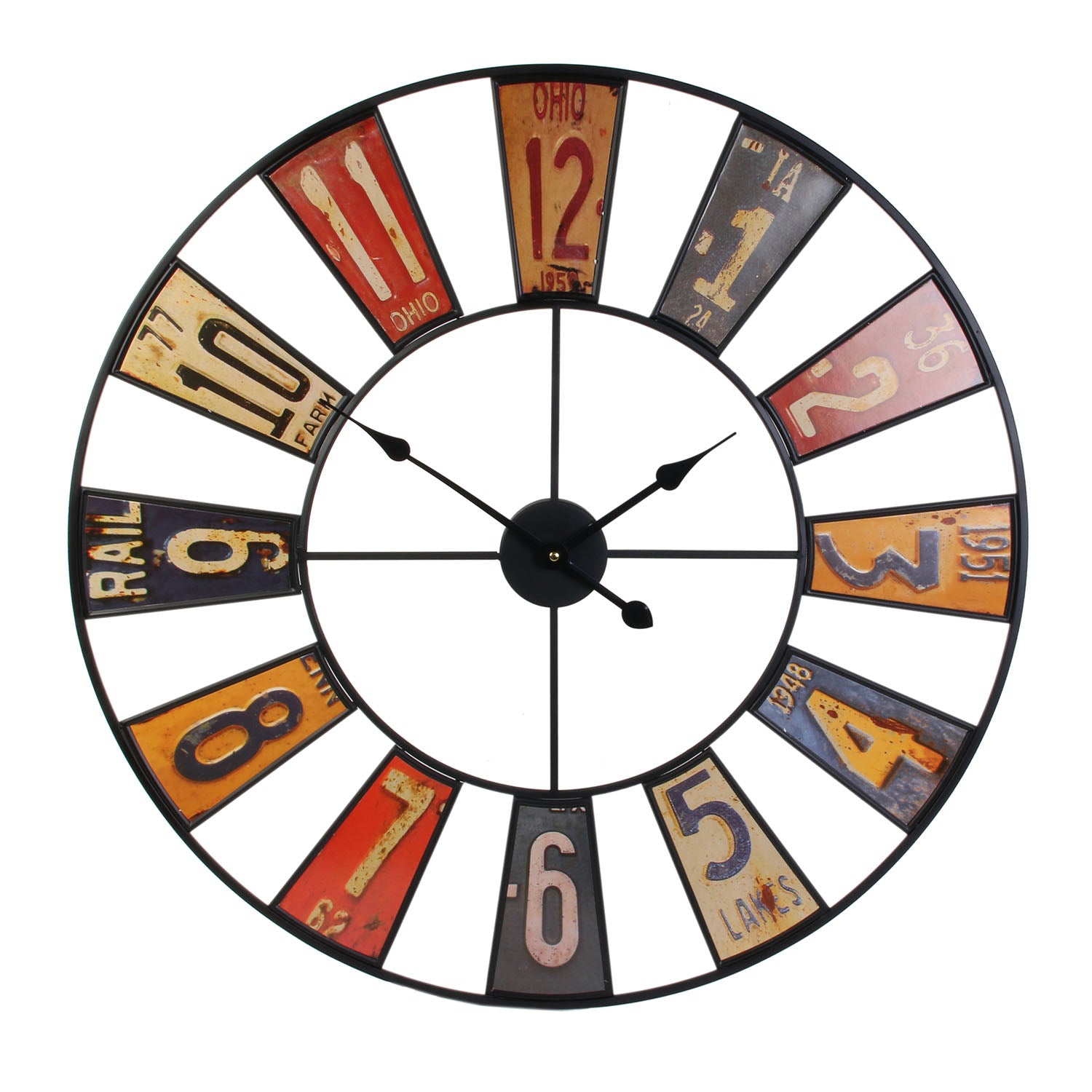 HORLOGE RECYCLERIE 80CM A PILE