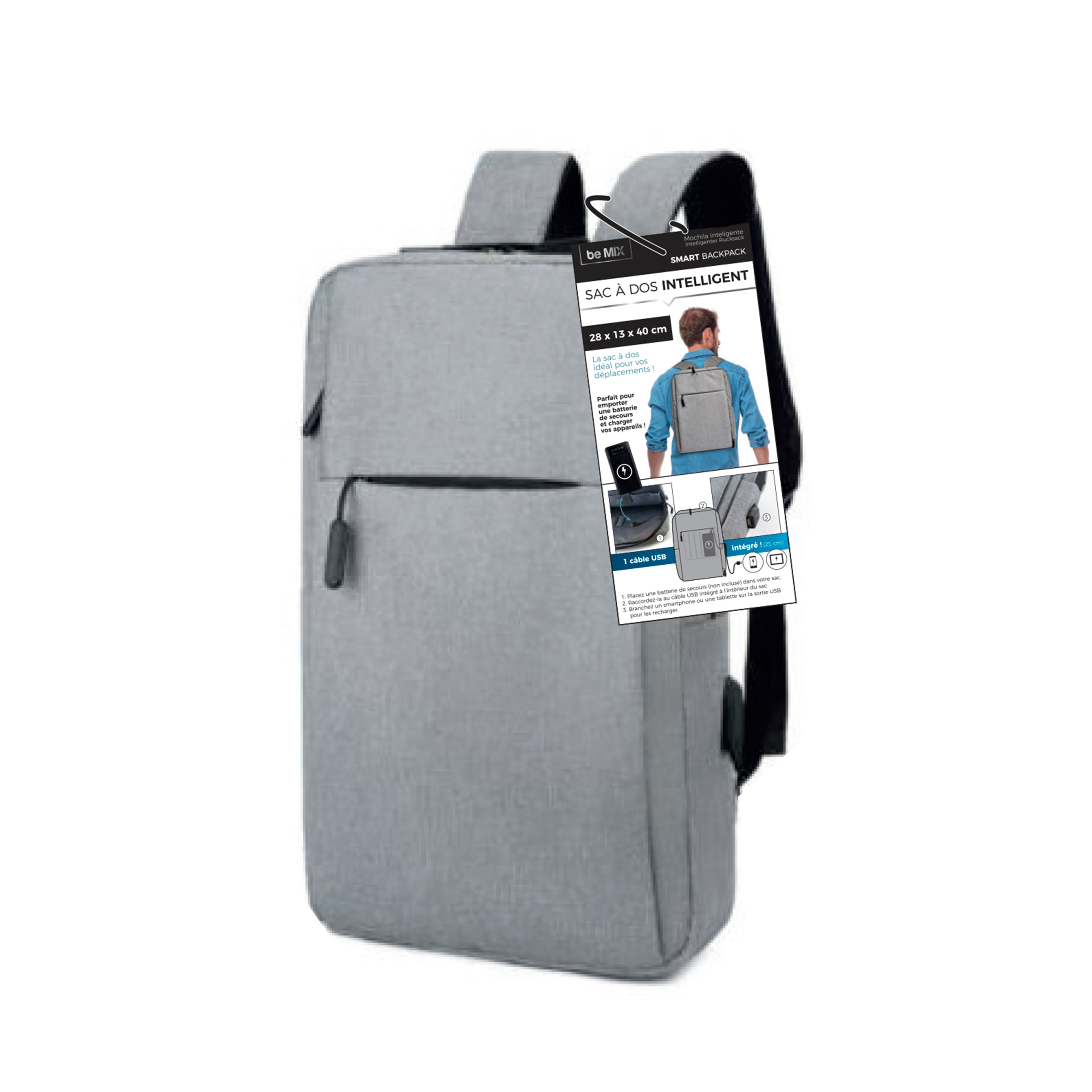 SAC A DOS ORDINATEUR AVEC BRANCHEMENT USB 16L