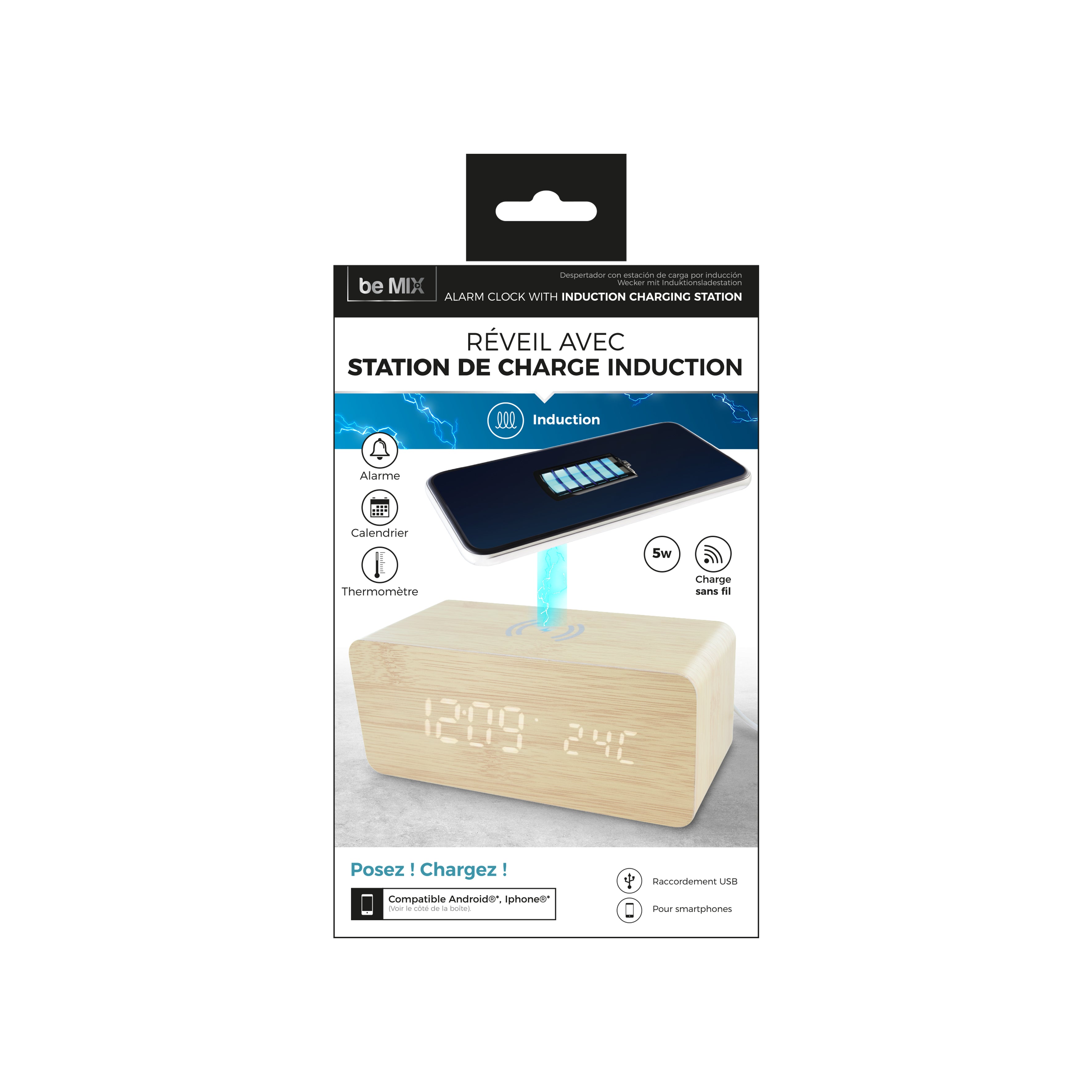 REVEIL CHARGEUR A INDUCTION 5W