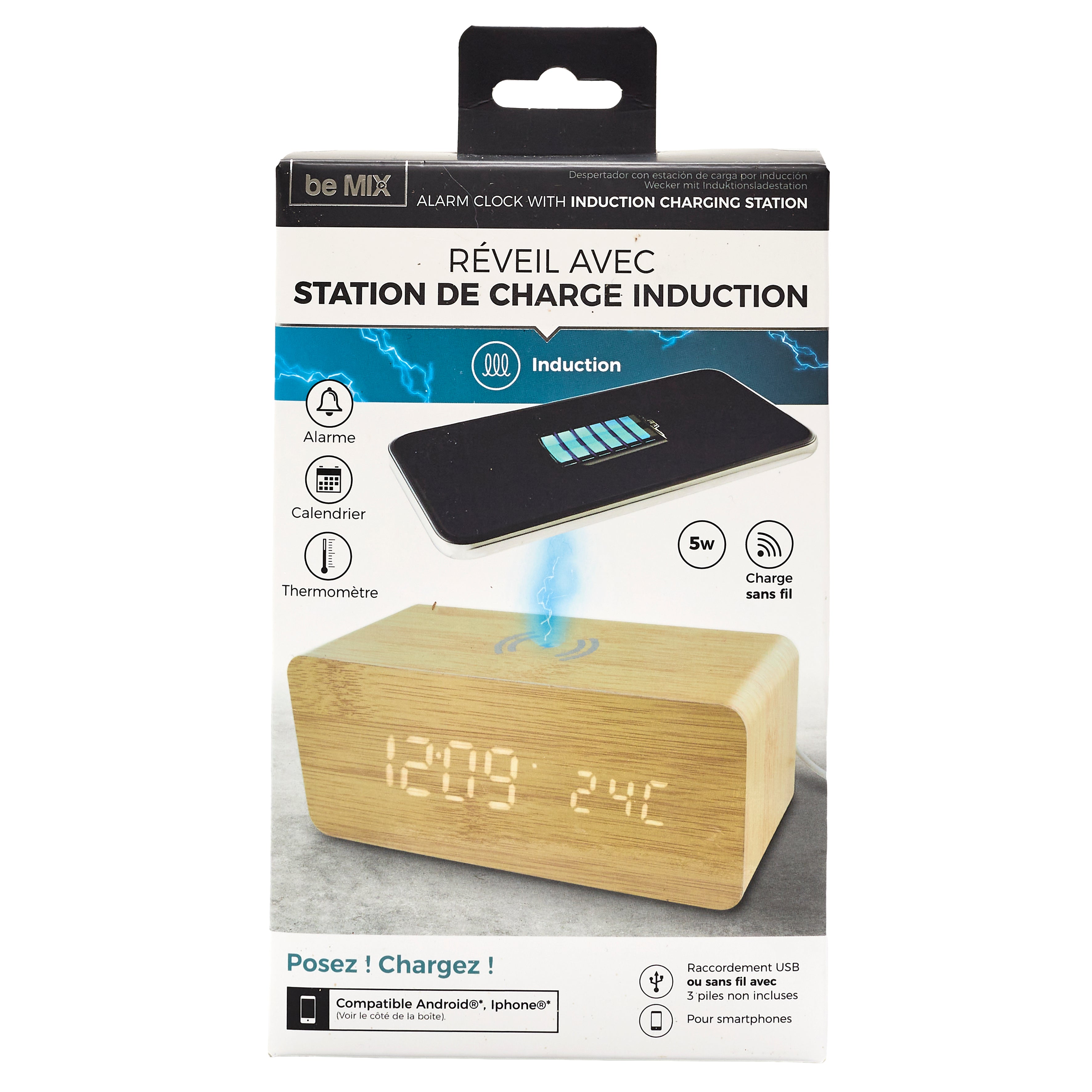REVEIL CHARGEUR A INDUCTION 5W
