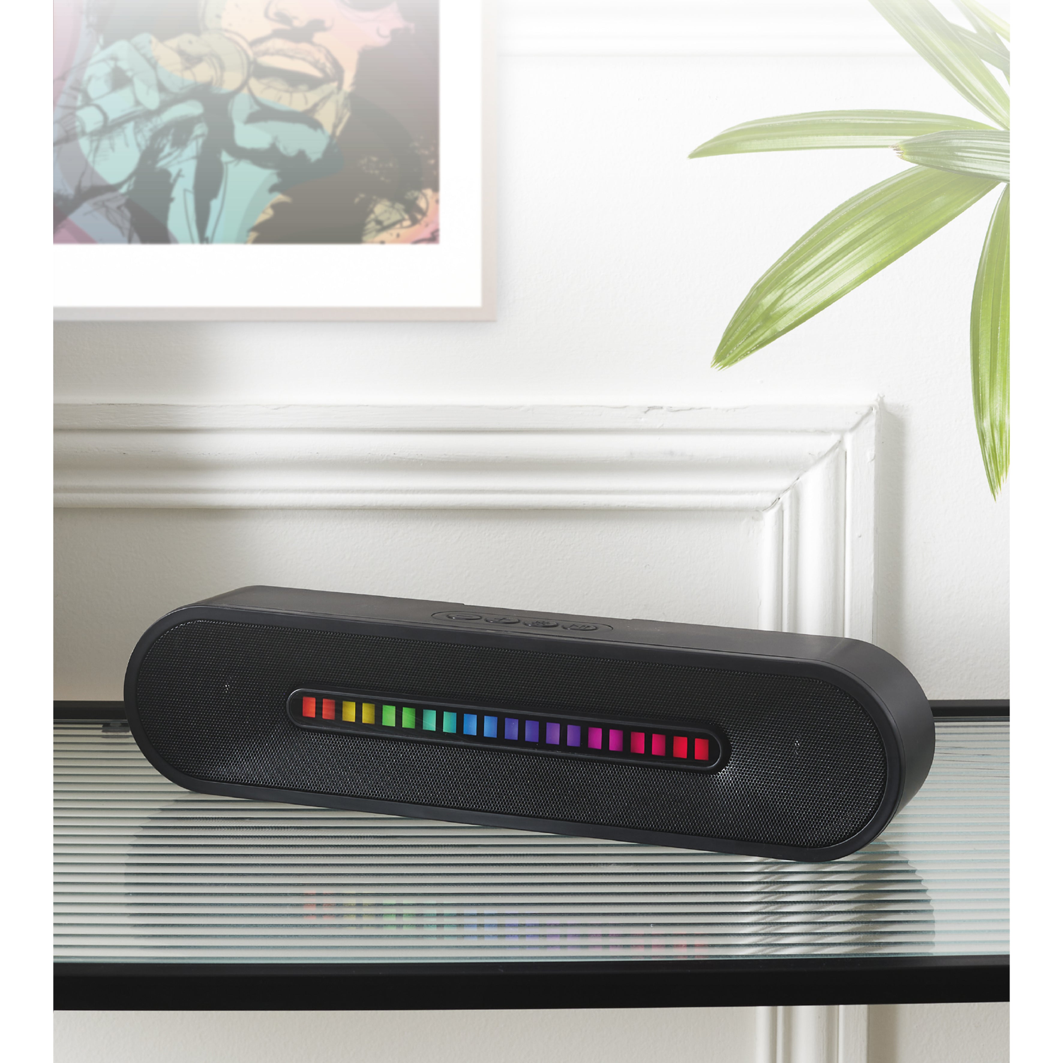 ENCEINTE SANS FIL LUMINEUSE 2X5W