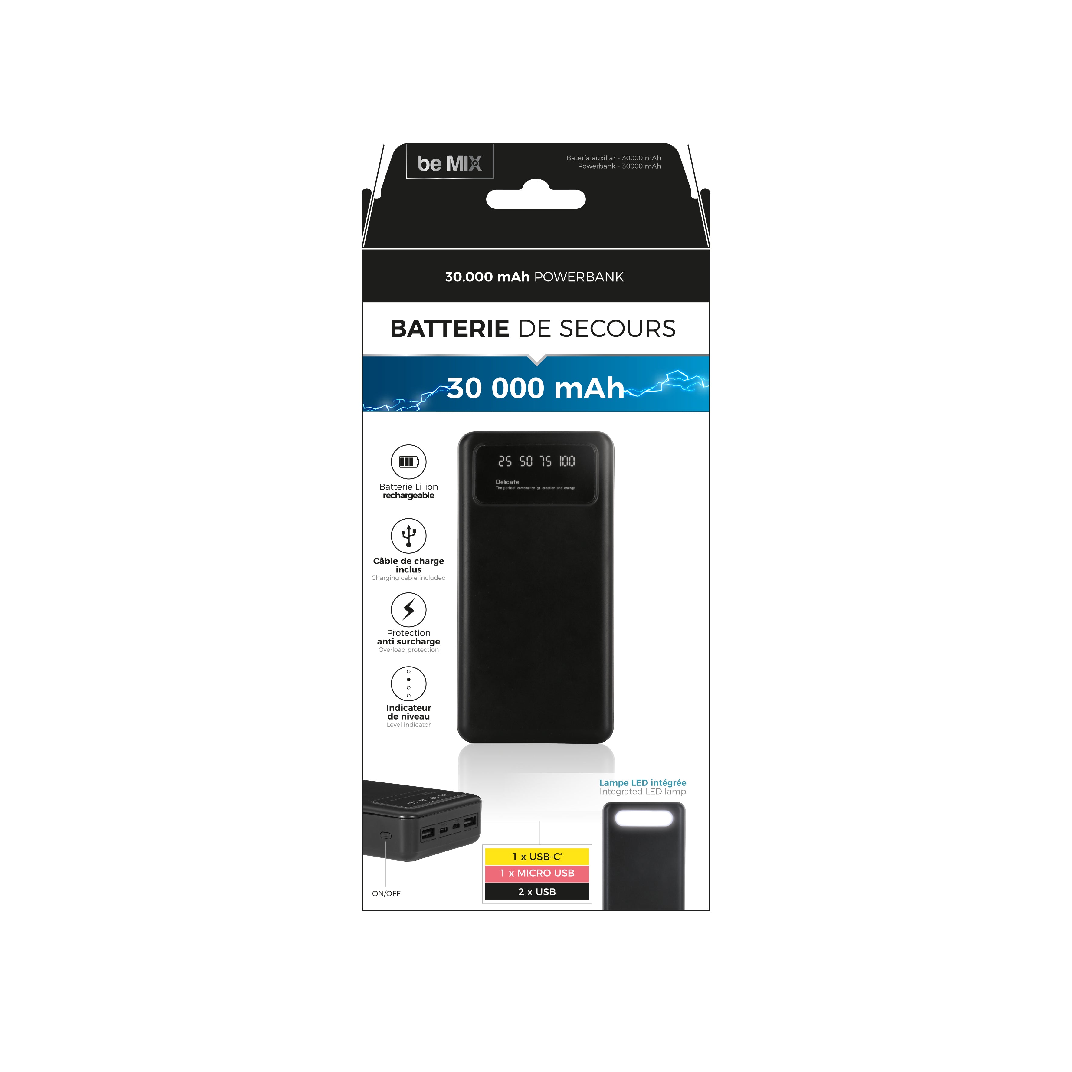 BATTERIE DE SECOURS 30000MAH