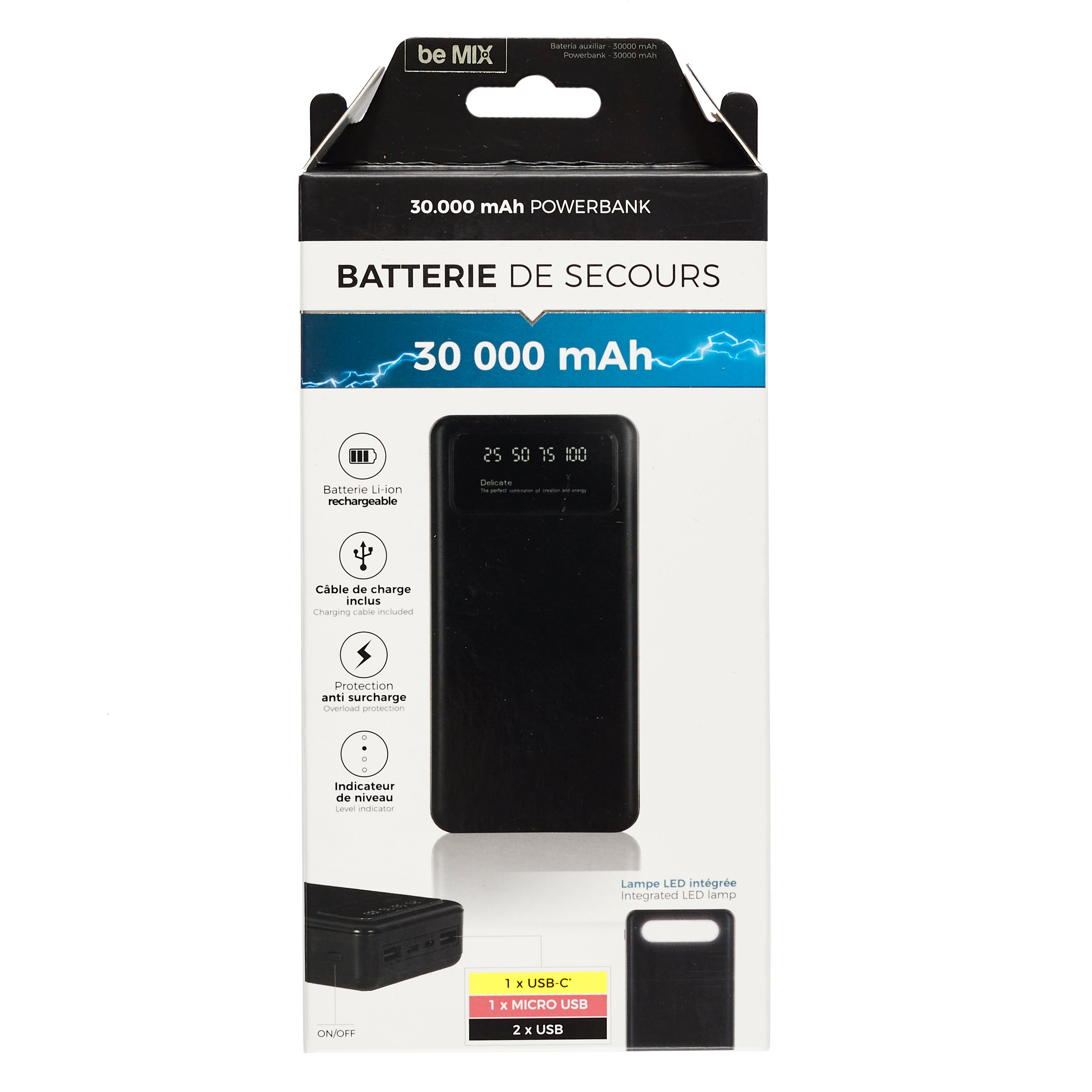 BATTERIE DE SECOURS 30000MAH