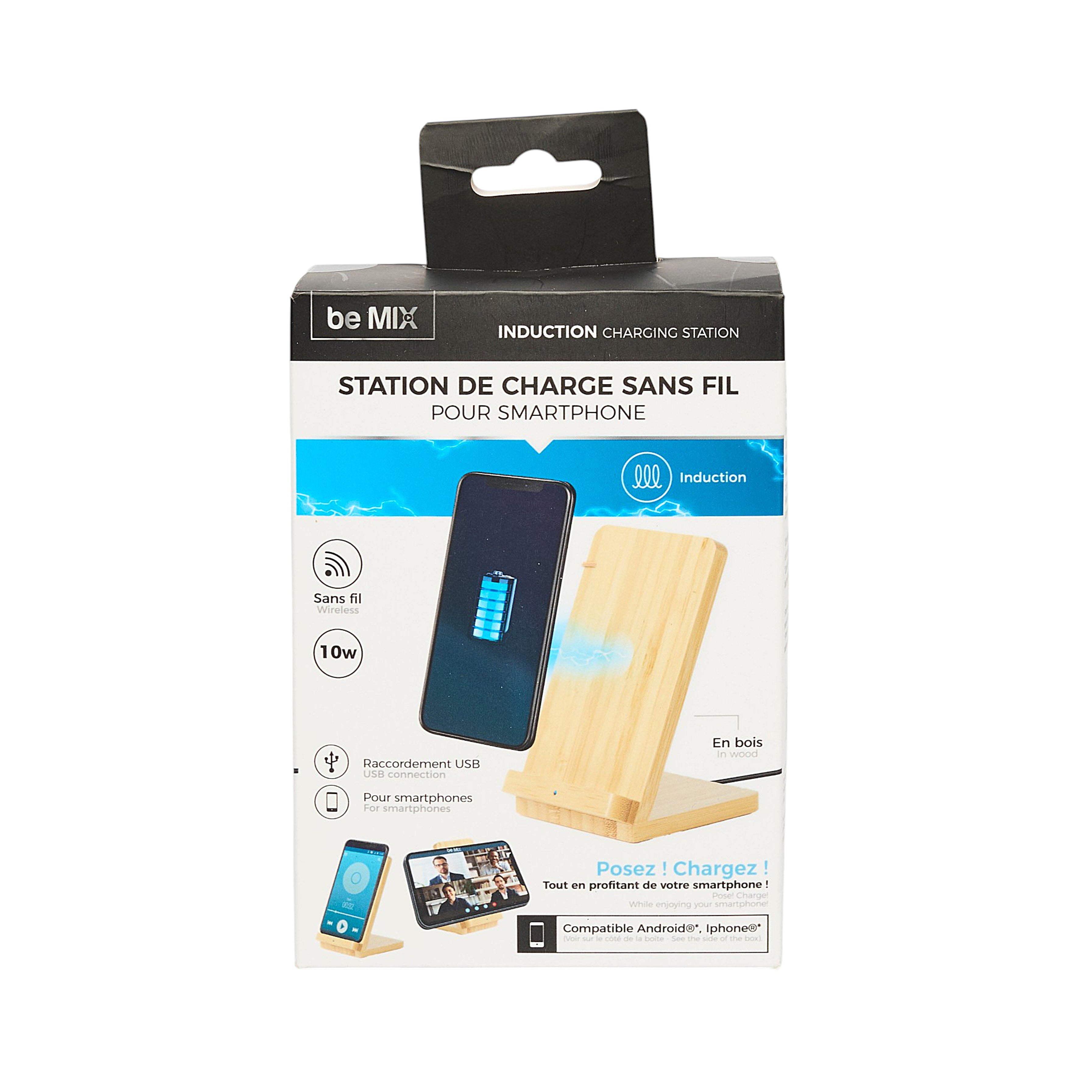 SUPPORT CHARGEUR A INDUCTION BOIS 15W