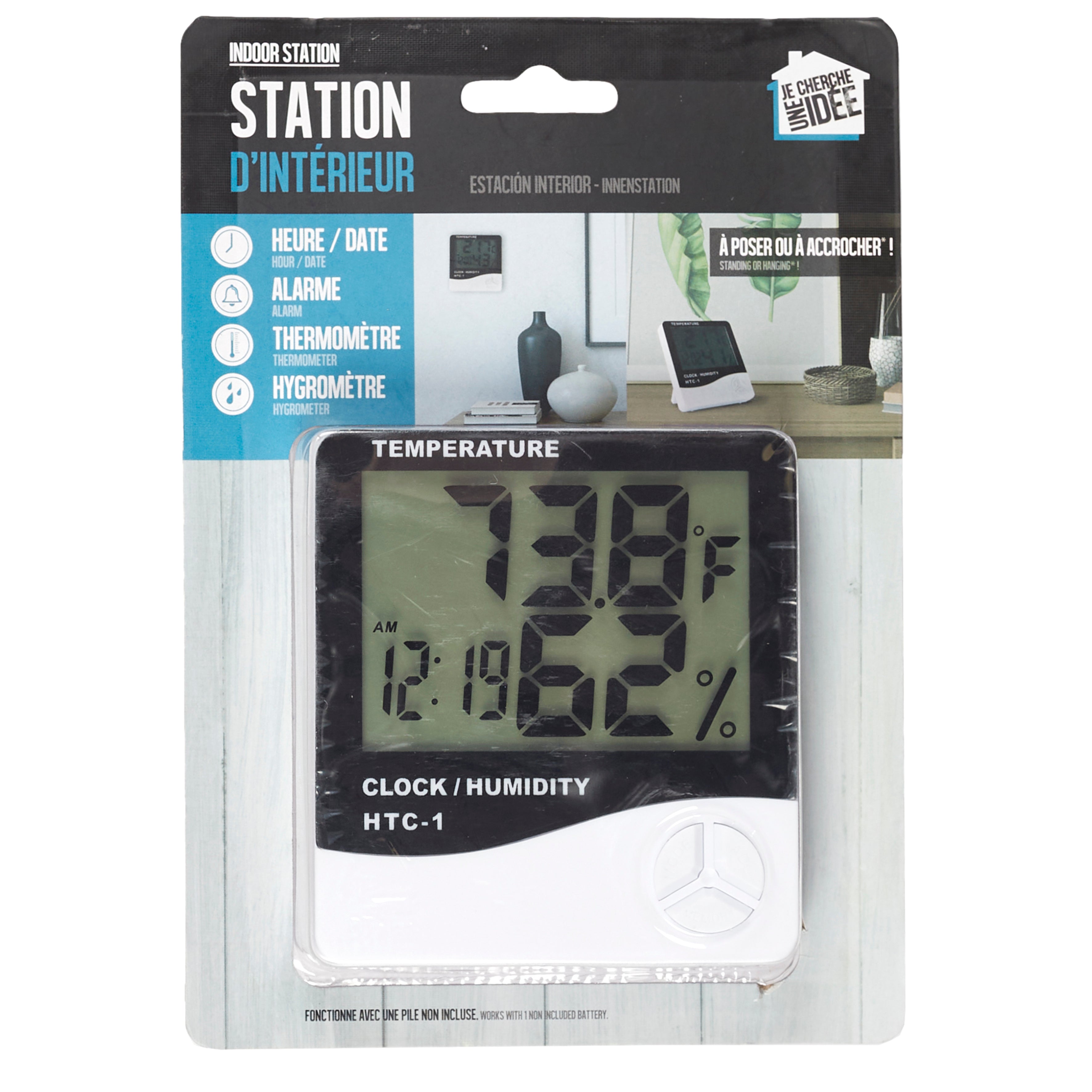 STATION THERMOMETRE ET HYGROMETRE INTERIEUR