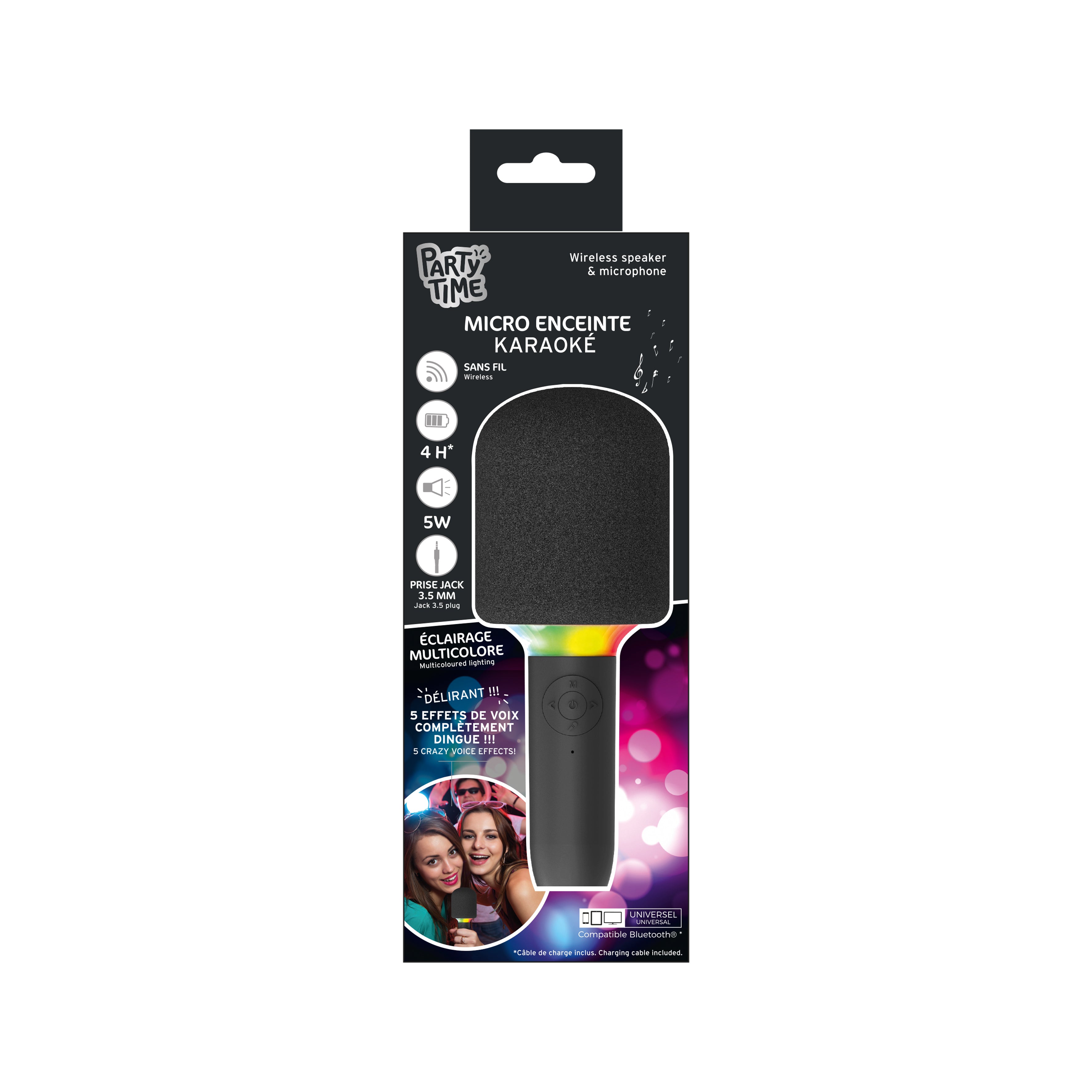 ENCEINTE MICRO KARAOKE LUMINEUX 5W