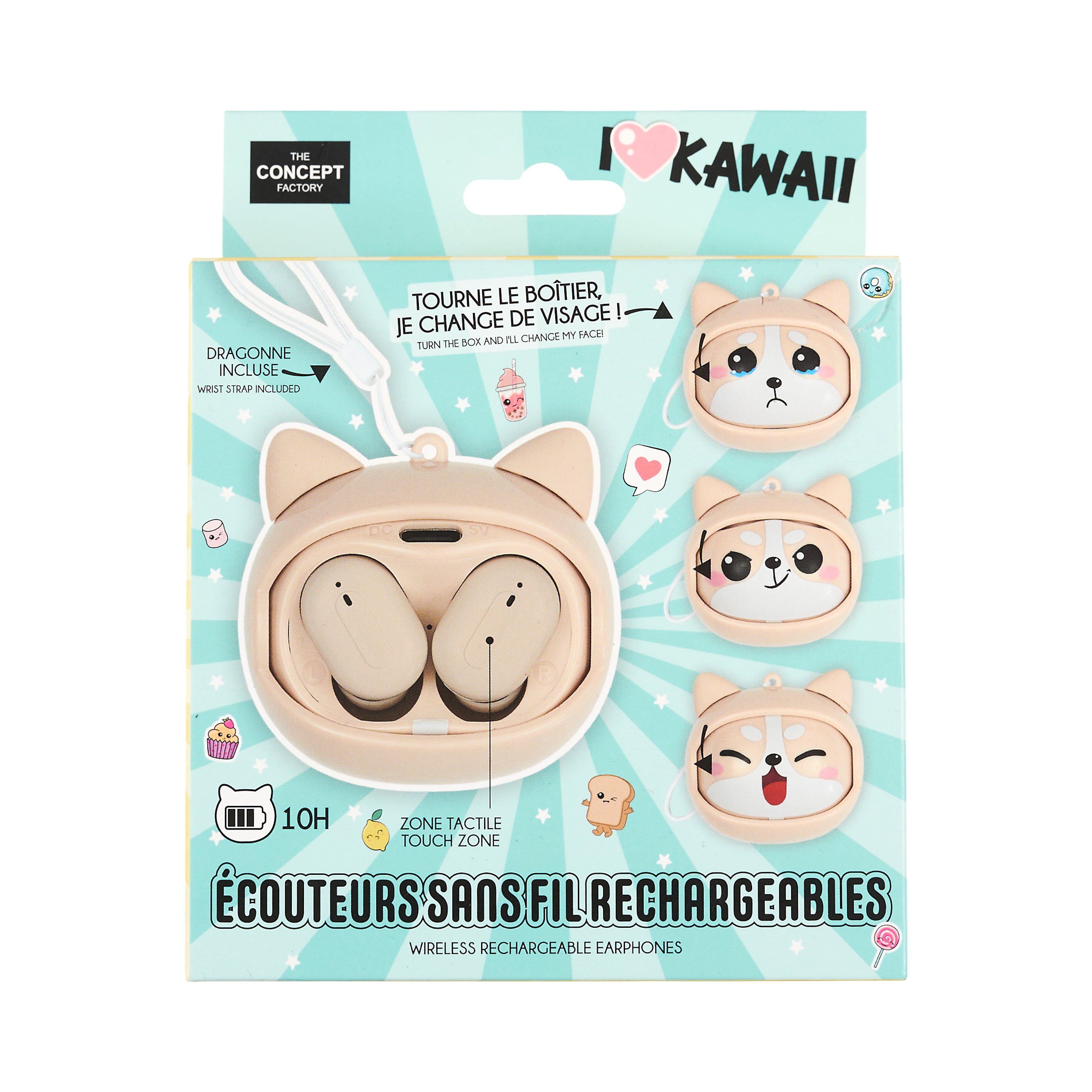 ECOUTEUR SANS FILS MULTIFACE KAWAII