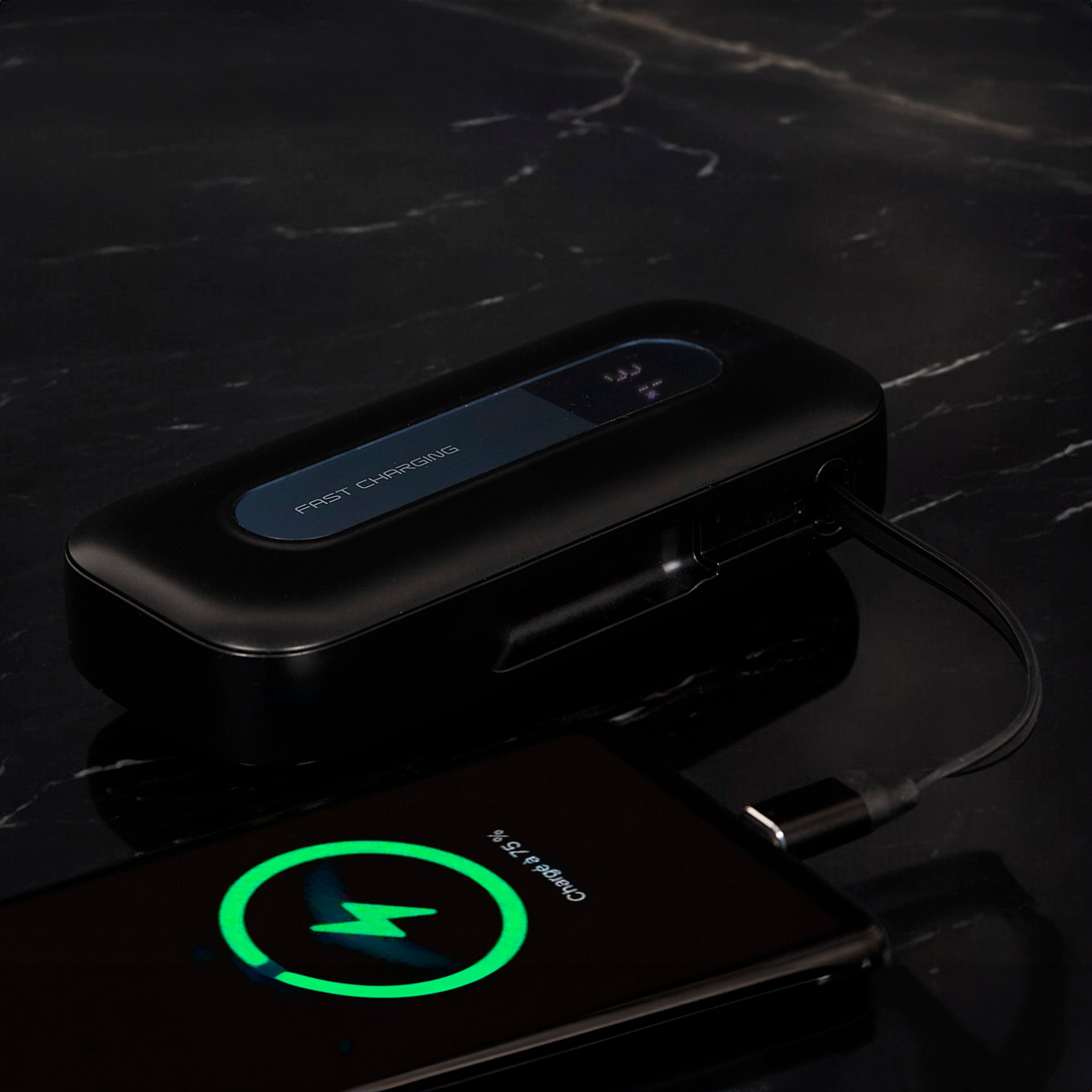 BATTERIE PORTABLE CABLE RETRACTABLE 10000MAH