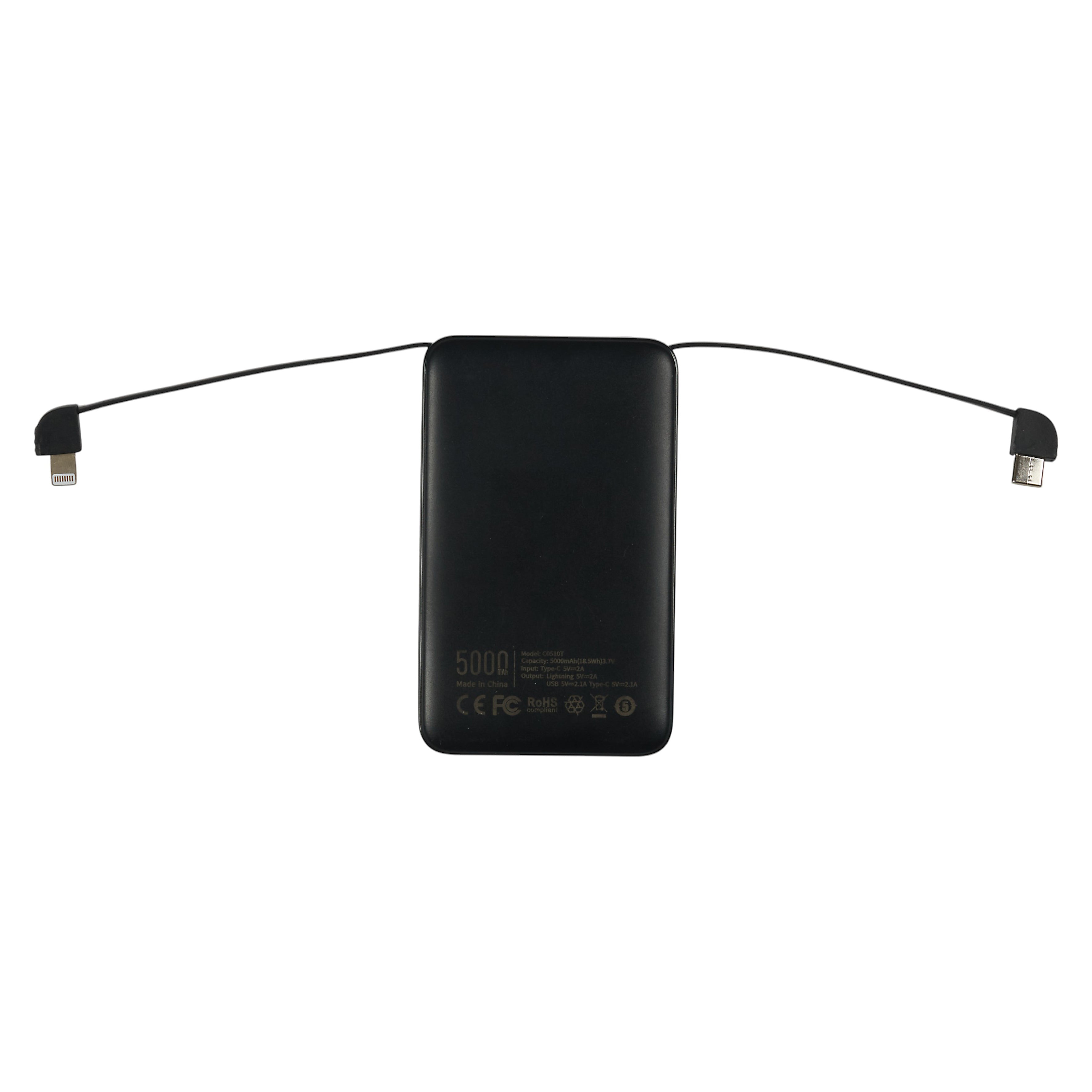 BATTERIE PORTABLE SLIM TYPE C ET LIGHT 5000MAH