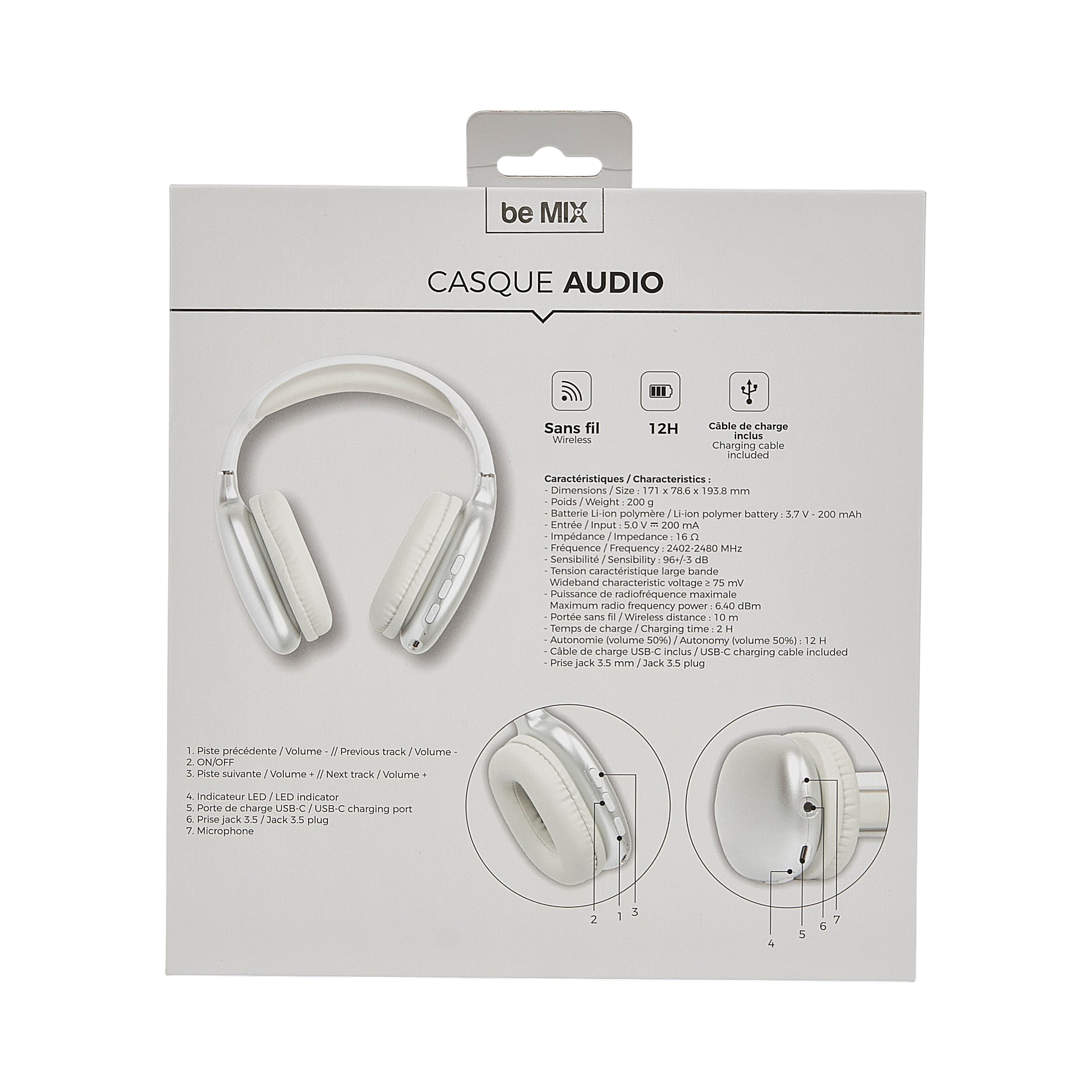 CASQUE SANS FIL PURE DESIGN GRIS