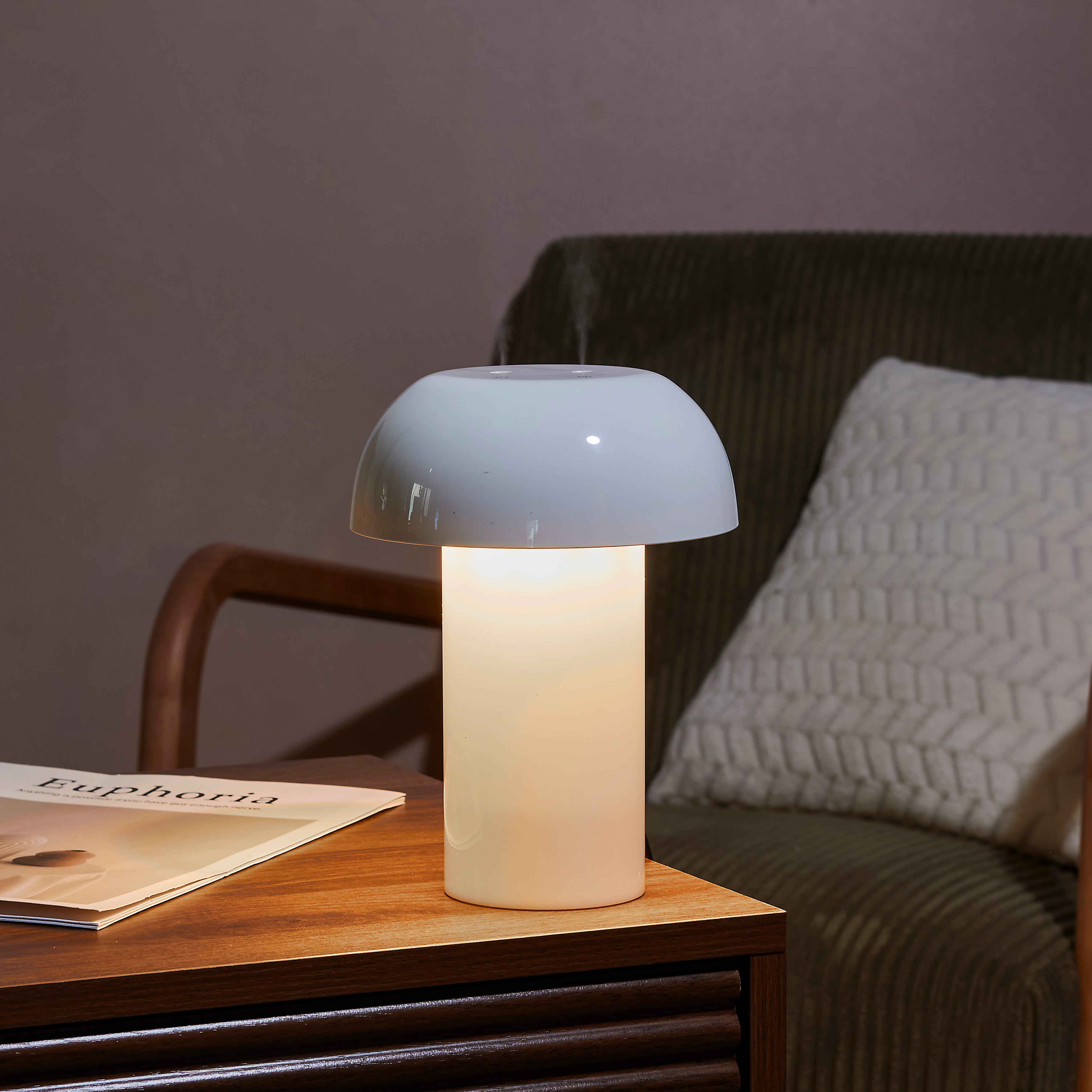 LAMPE ET DIFFUSEUR CHAMPIGNON BLANC