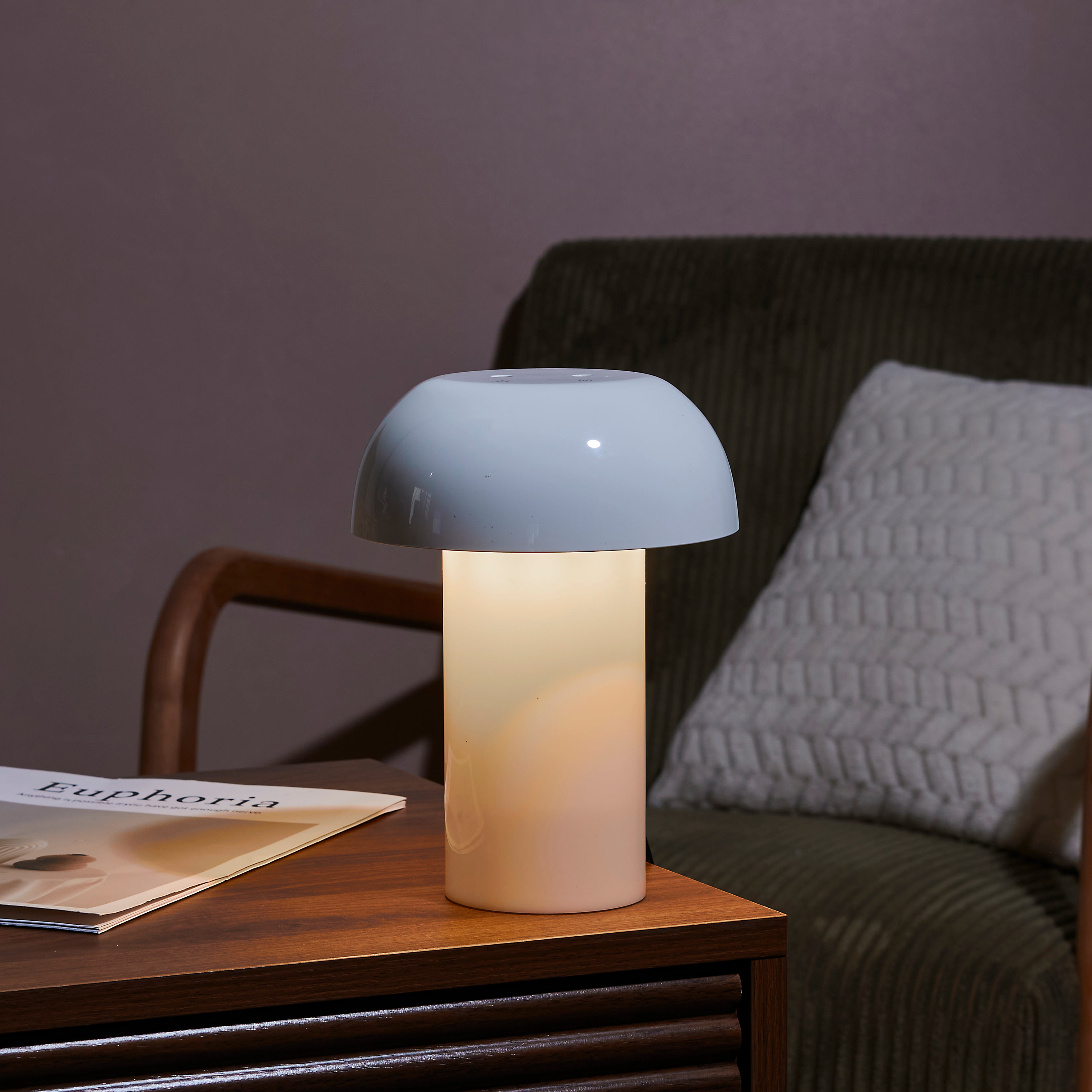 LAMPE ET DIFFUSEUR CHAMPIGNON BLANC