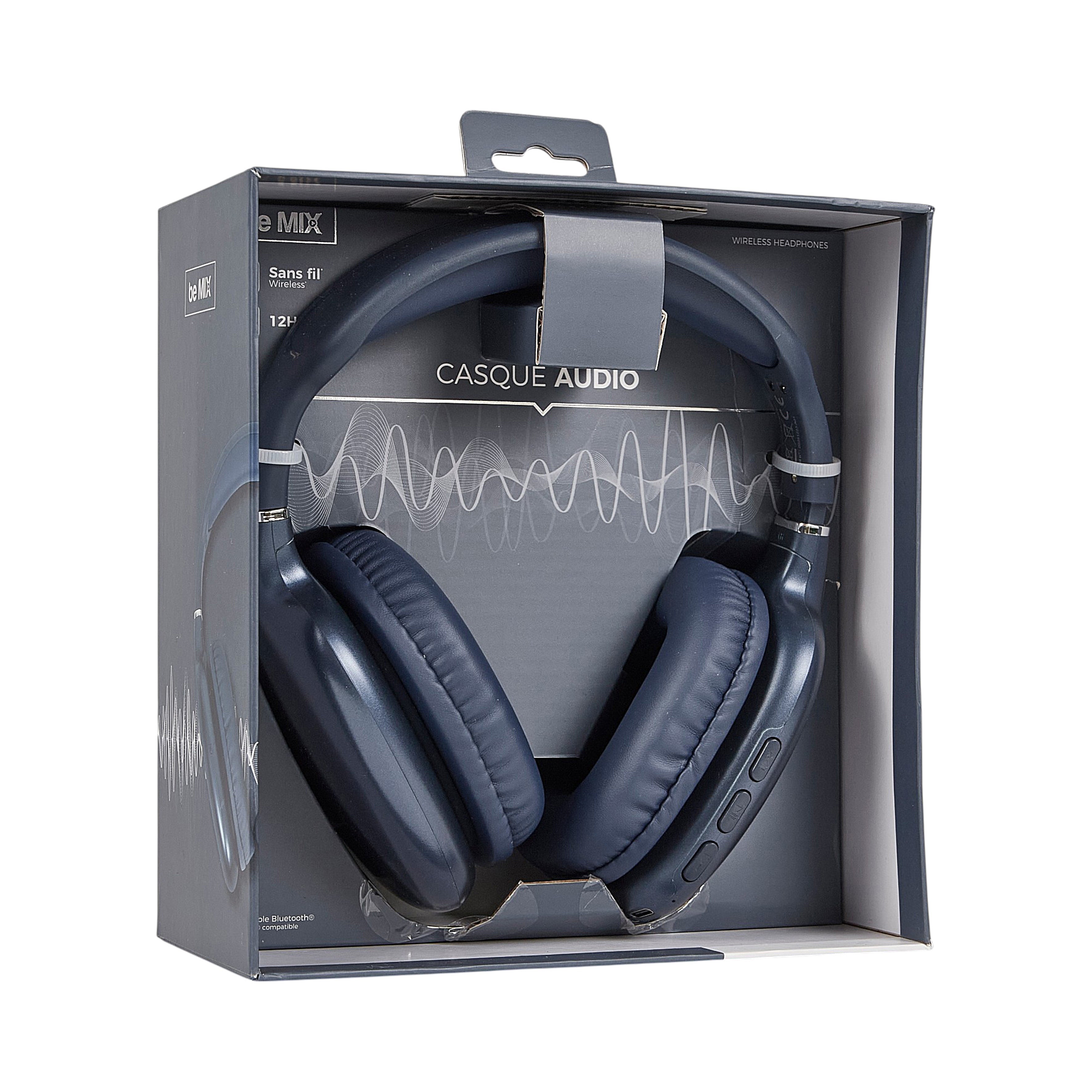 CASQUE SANS FIL PURE DESIGN BLEU