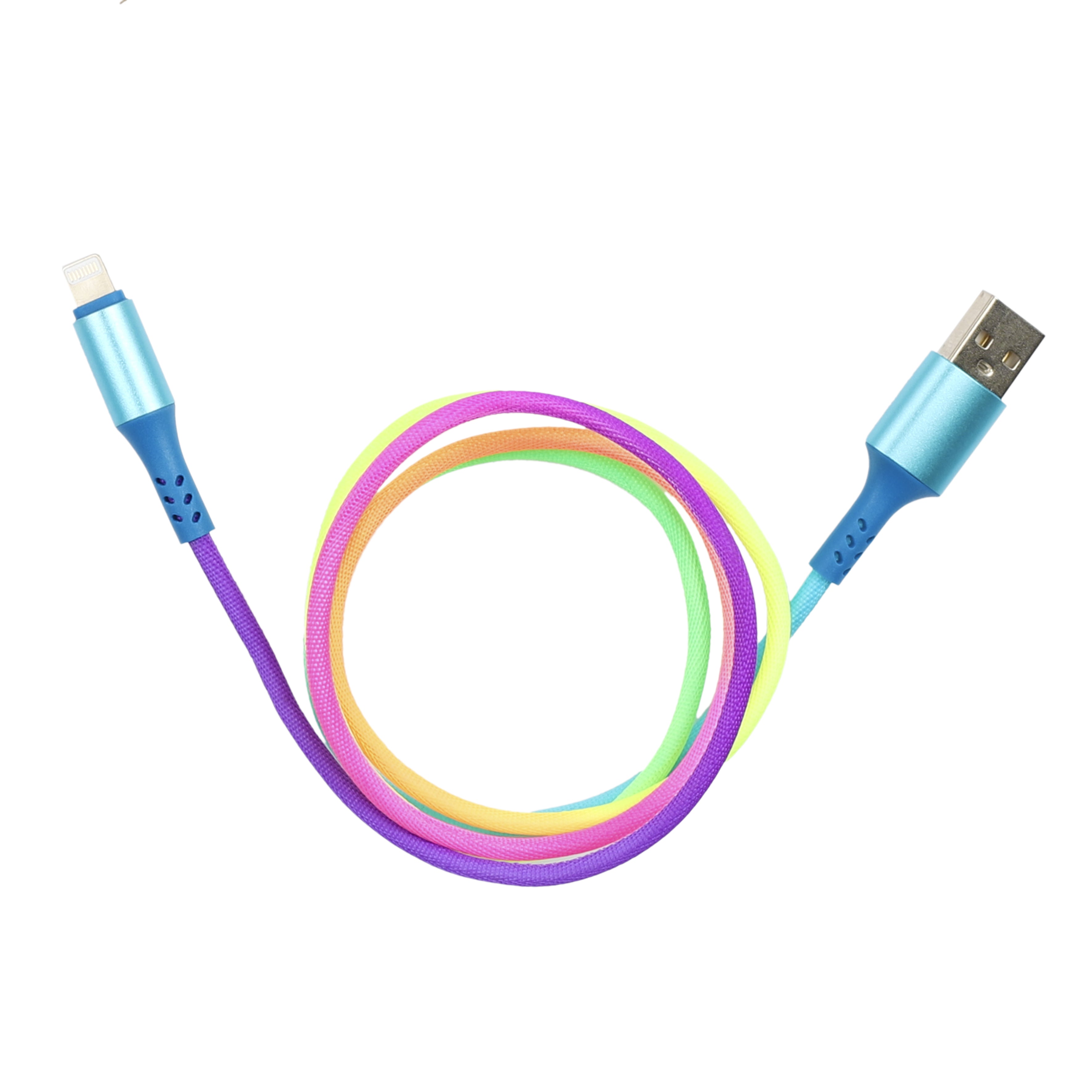CABLE CHARGE RAPIDE 2A ET SYNC IPHONE RAINBOW