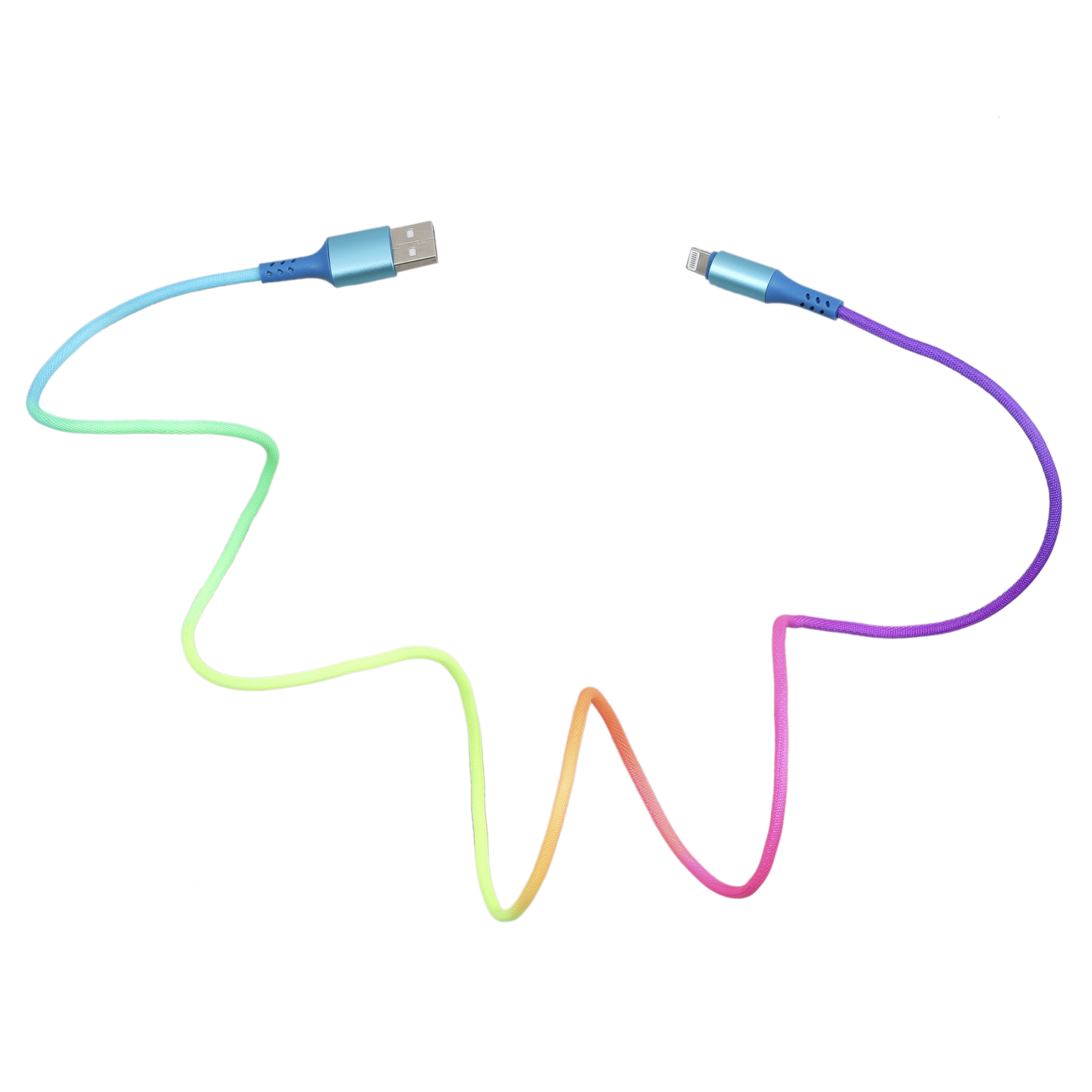 CABLE CHARGE RAPIDE 2A ET SYNC IPHONE RAINBOW