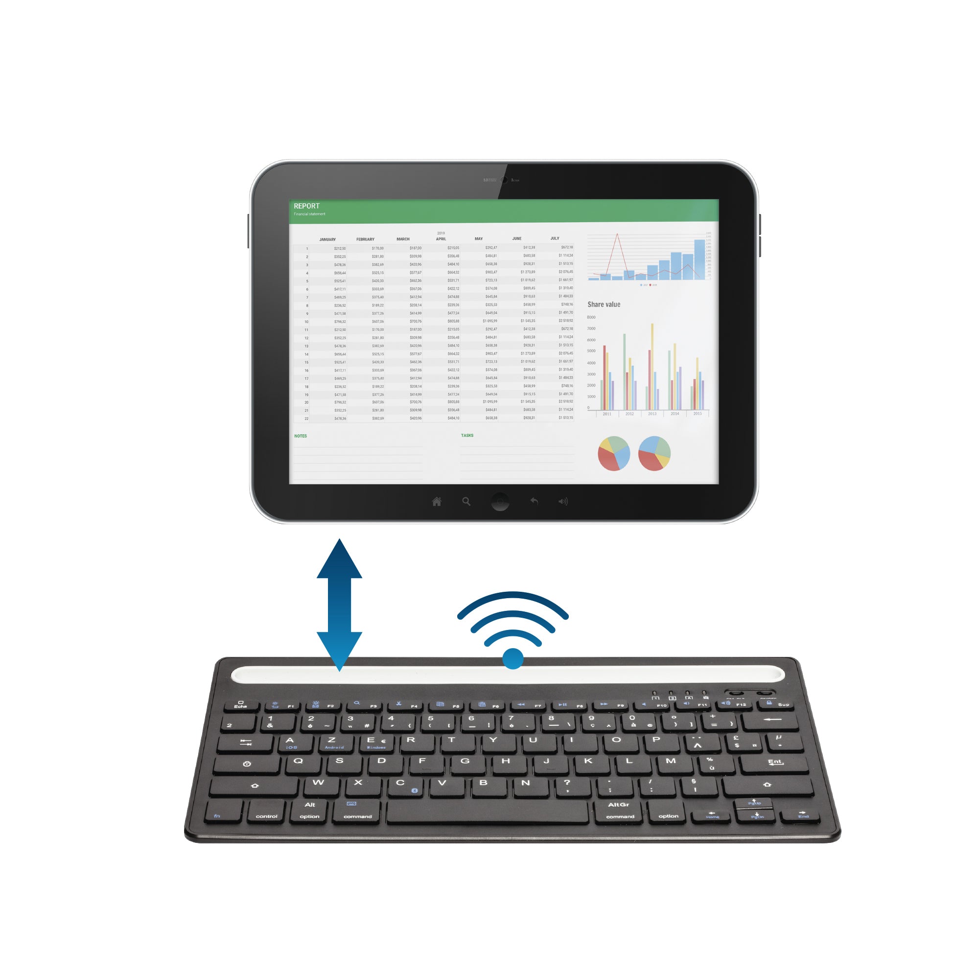 CLAVIER AZERTY SANS FIL