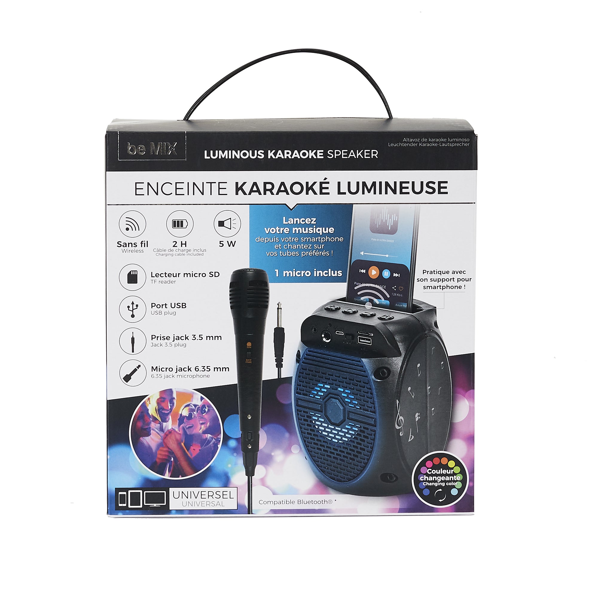 ENCEINTE SANS FIL 5W KARAOKE MICRO INTEGRE X1