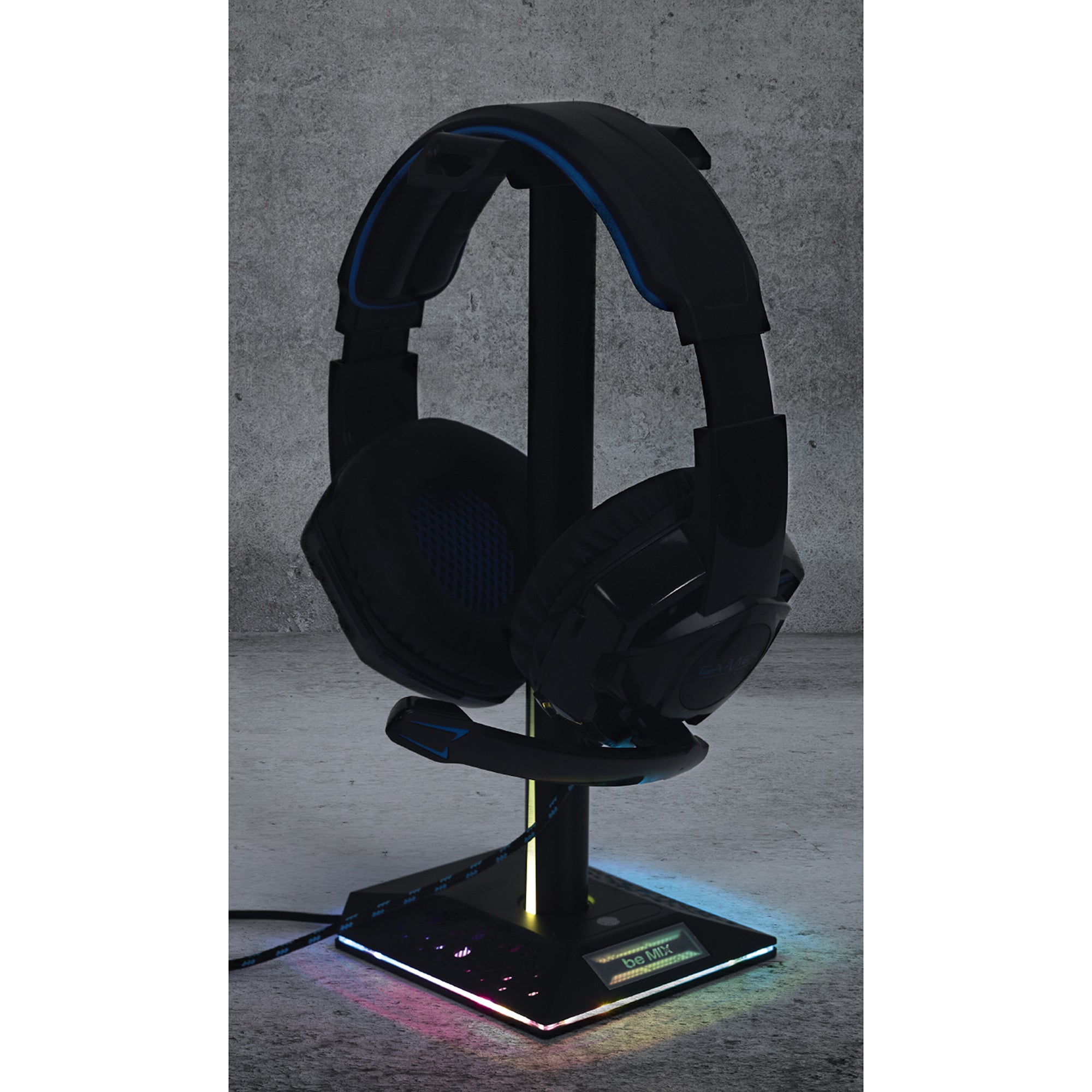 PORTE CASQUE RGB 2 PORTS USB