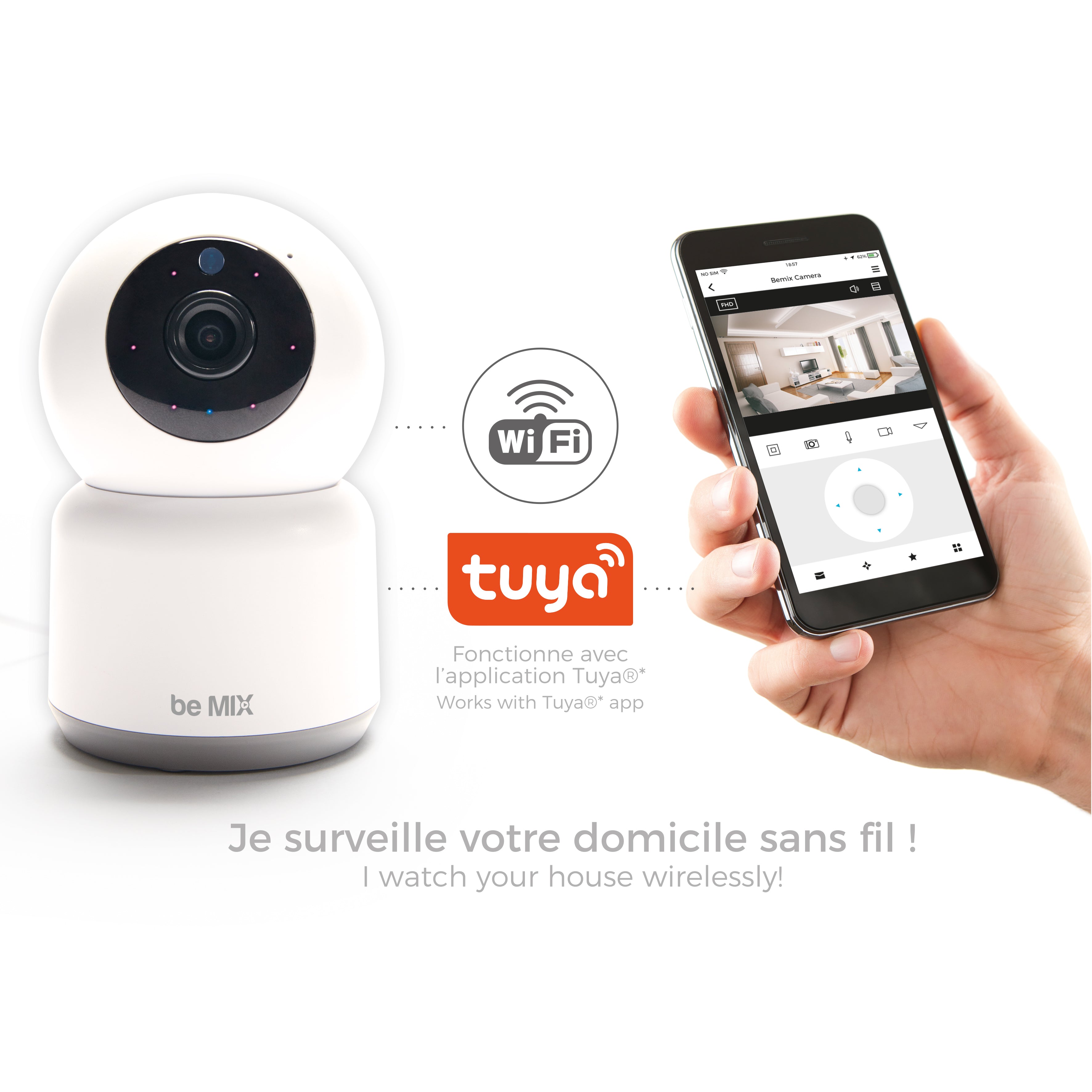 CAMERA DE SURVEILLANCE CONNECTEE MULITFONCTION