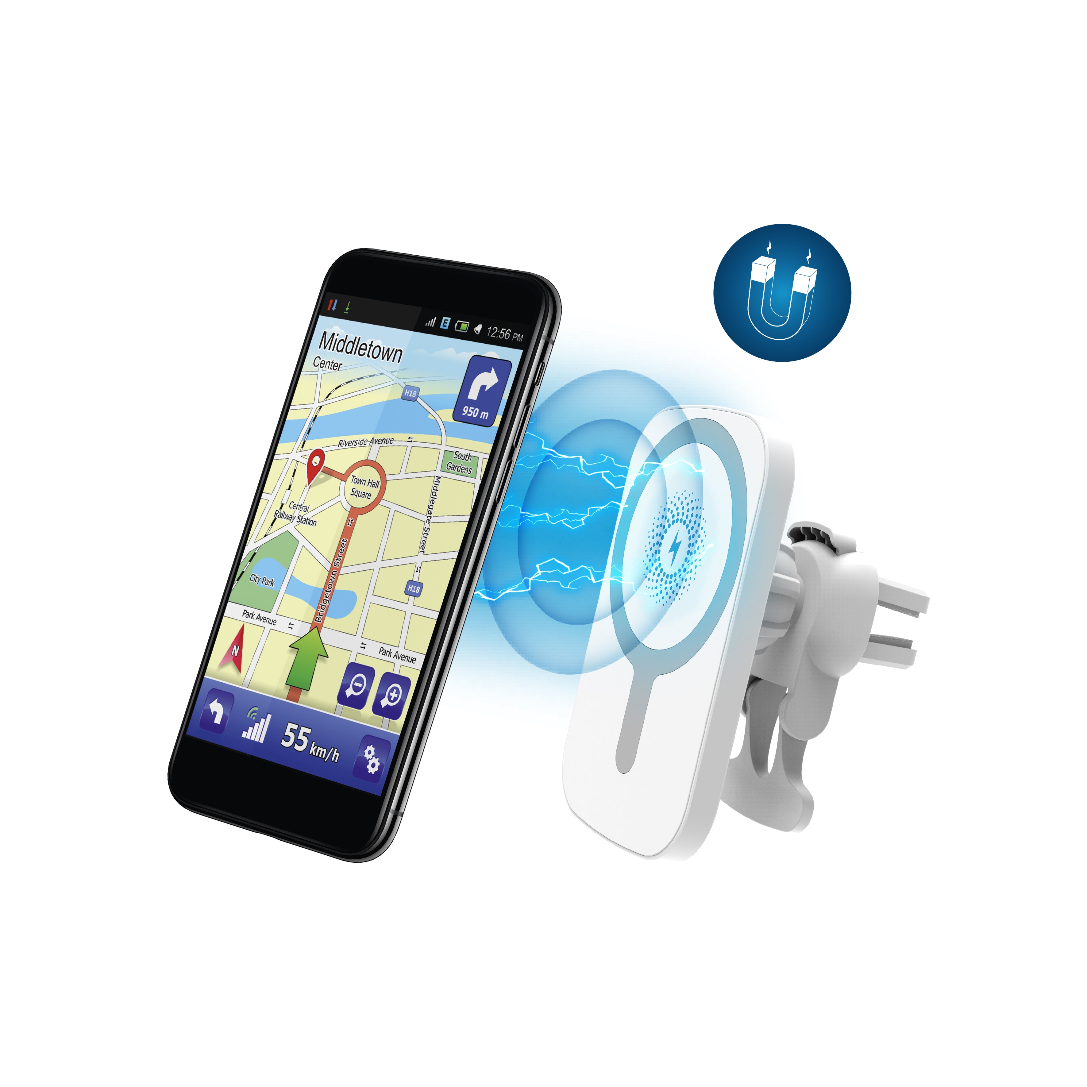 CHARGEUR INDUCTION POUR VOITURE AIMANTE 10W