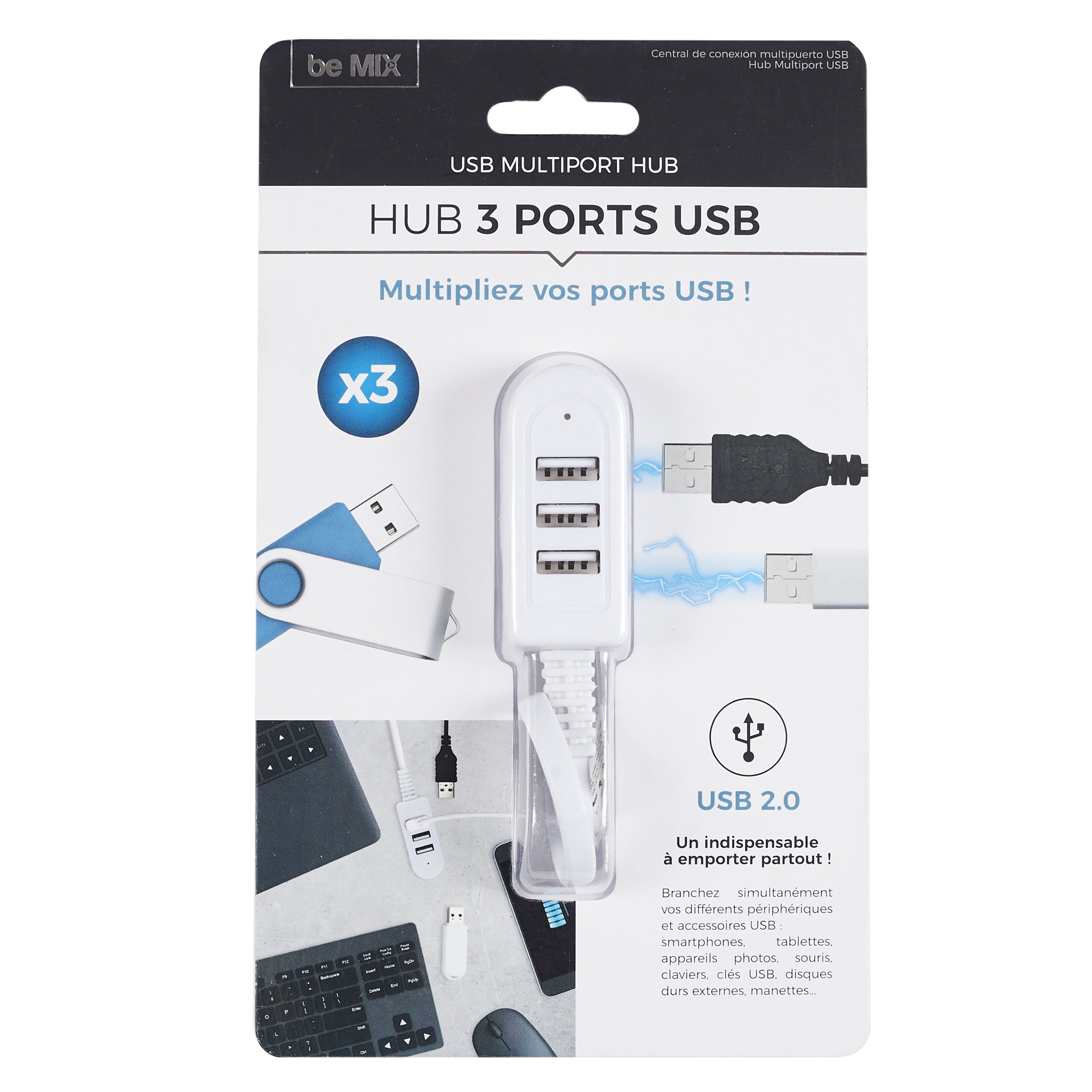 HUB MULTIPORT USB X3
