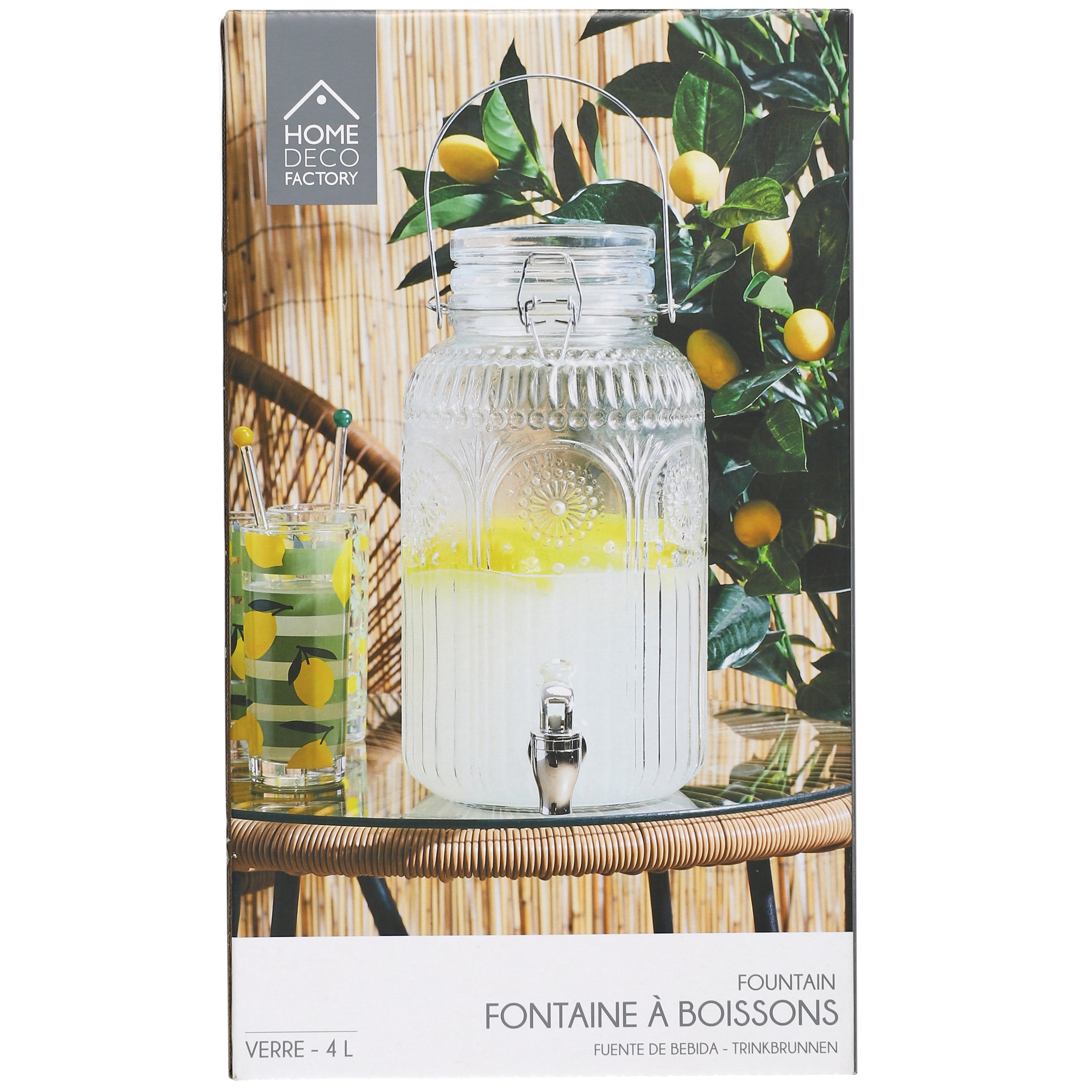 FONTAINE EN VERRE DECORE 4L