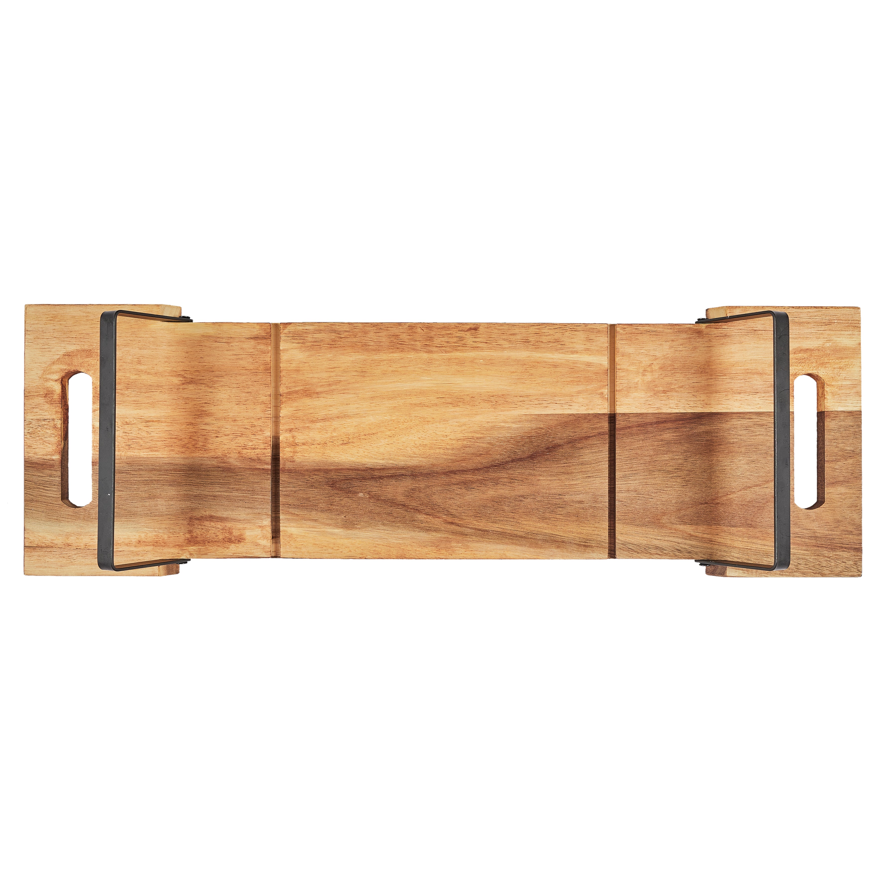 PLANCHE DE PRESENTATION ACACIA PIED METAL 55CM