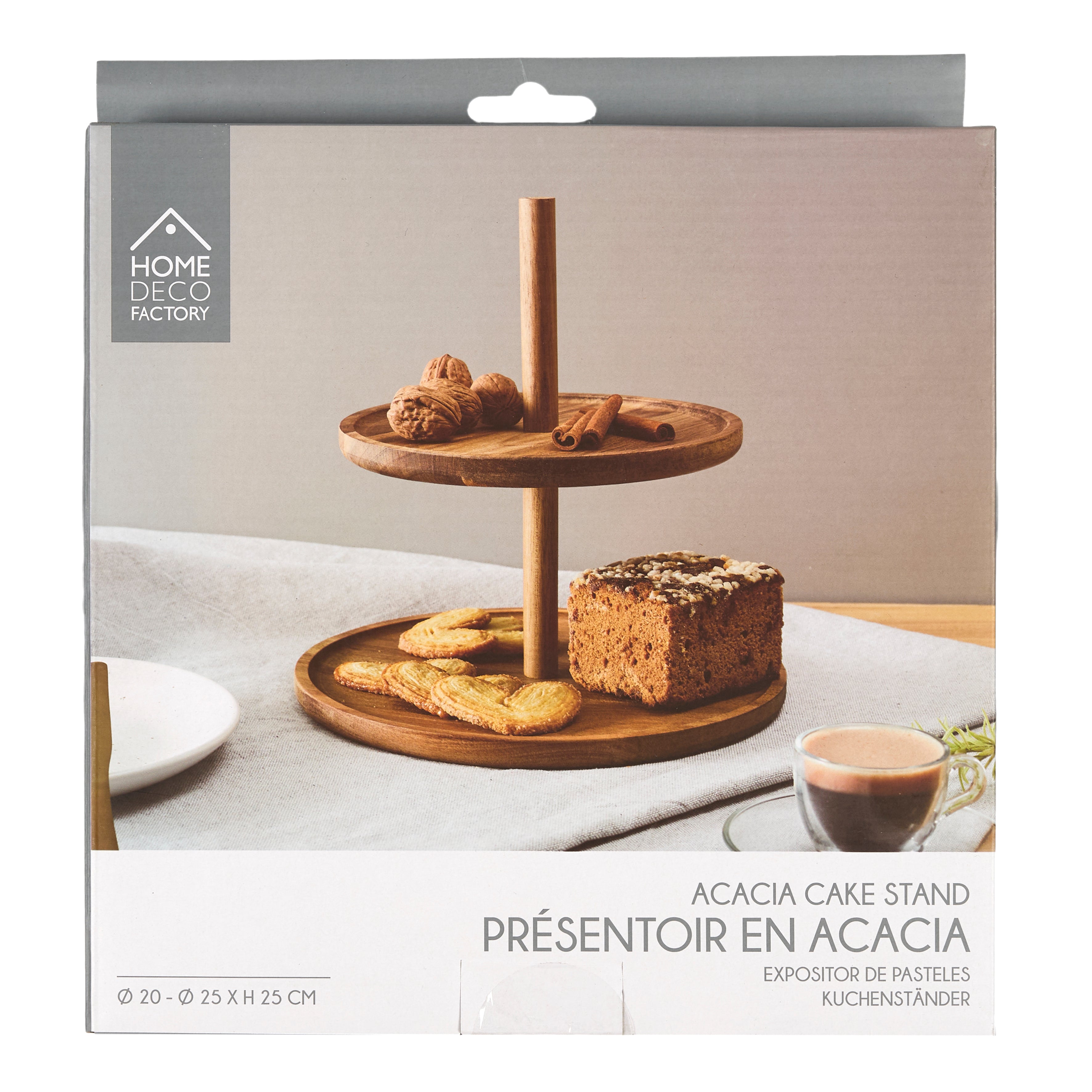 PRESENTOIR 2 ETAGES ACACIA