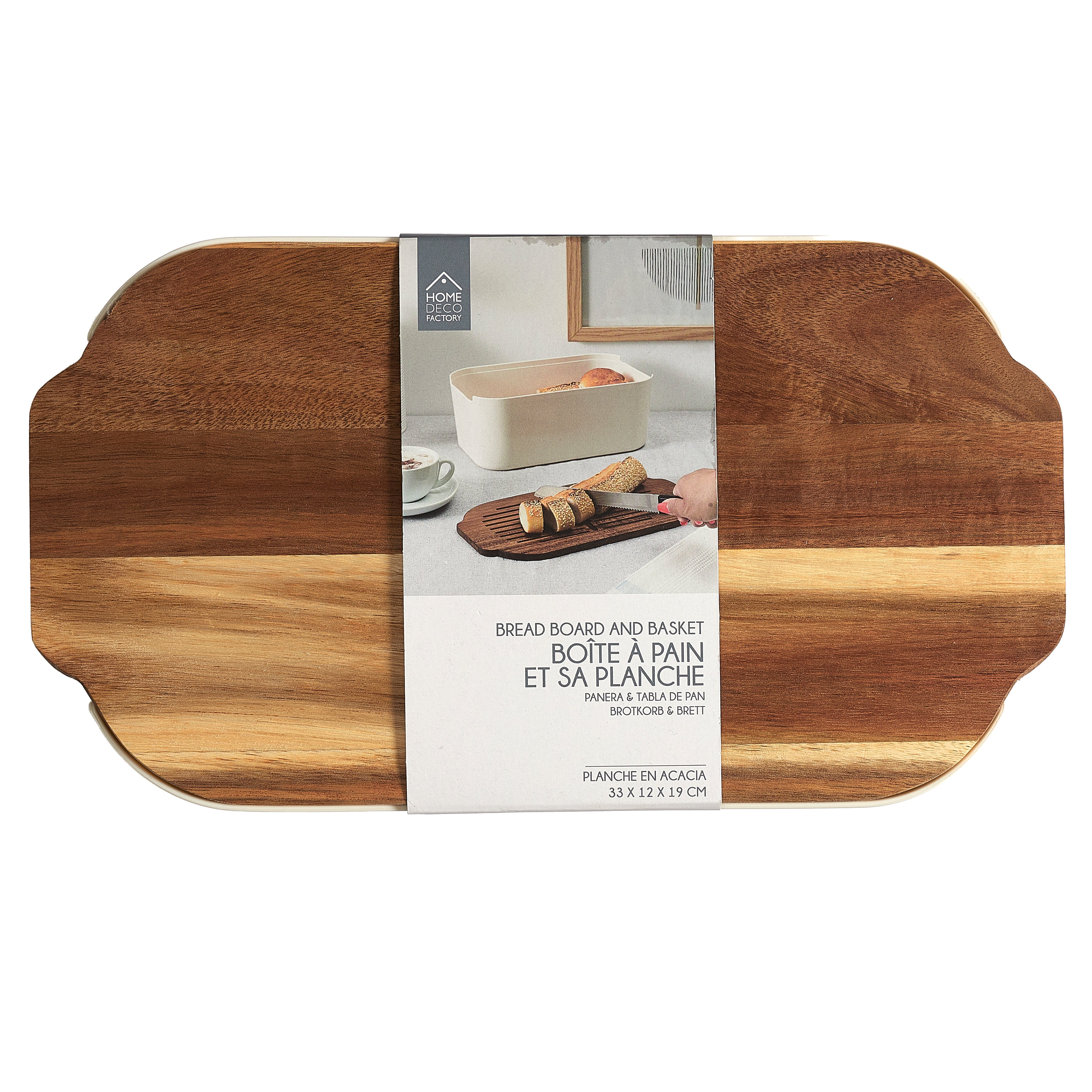 BOITE A PAIN COUVERCLE PLANCHE ACACIA