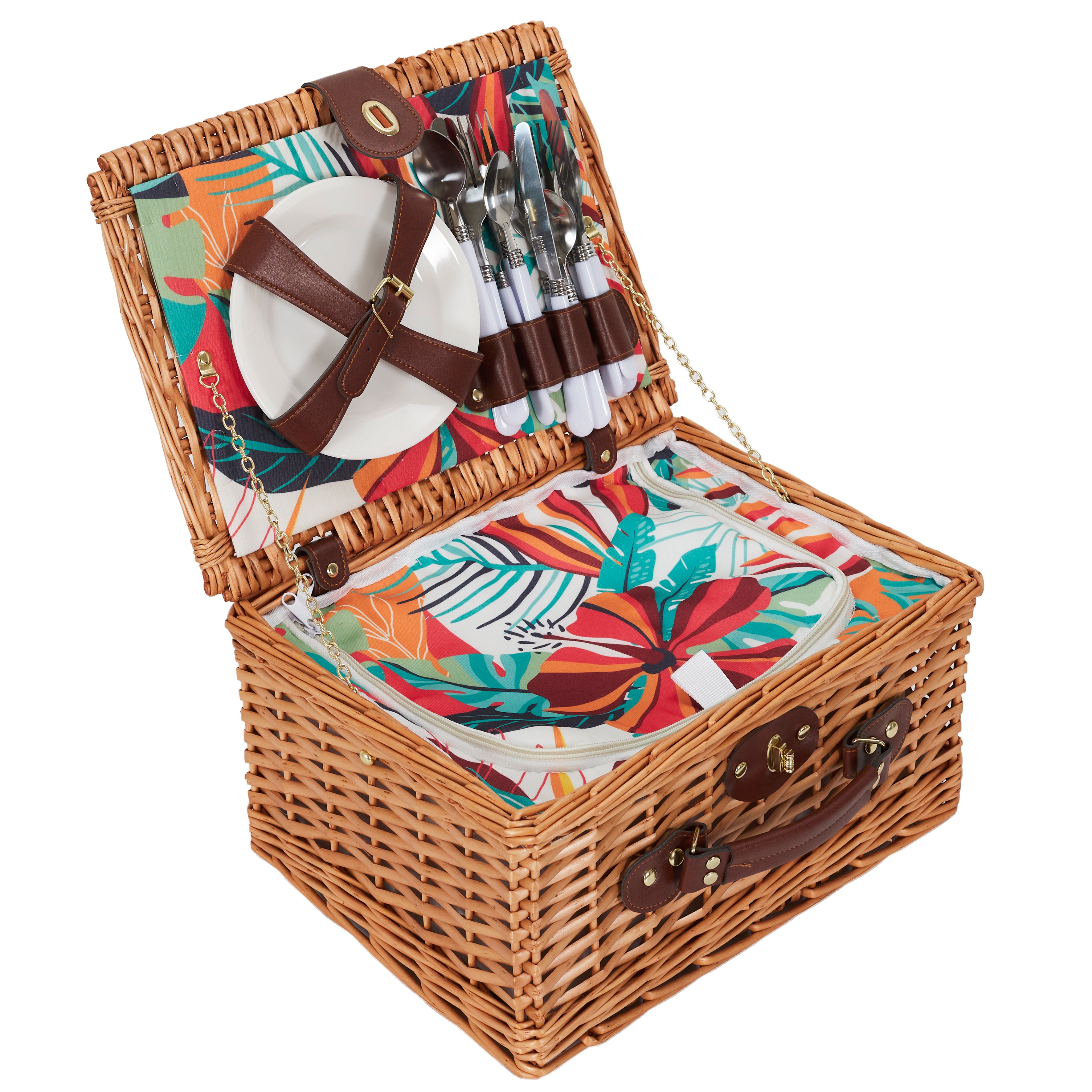 PANIER PIQUE NIQUE 4 PERSONNES EXOTIQUE 12L