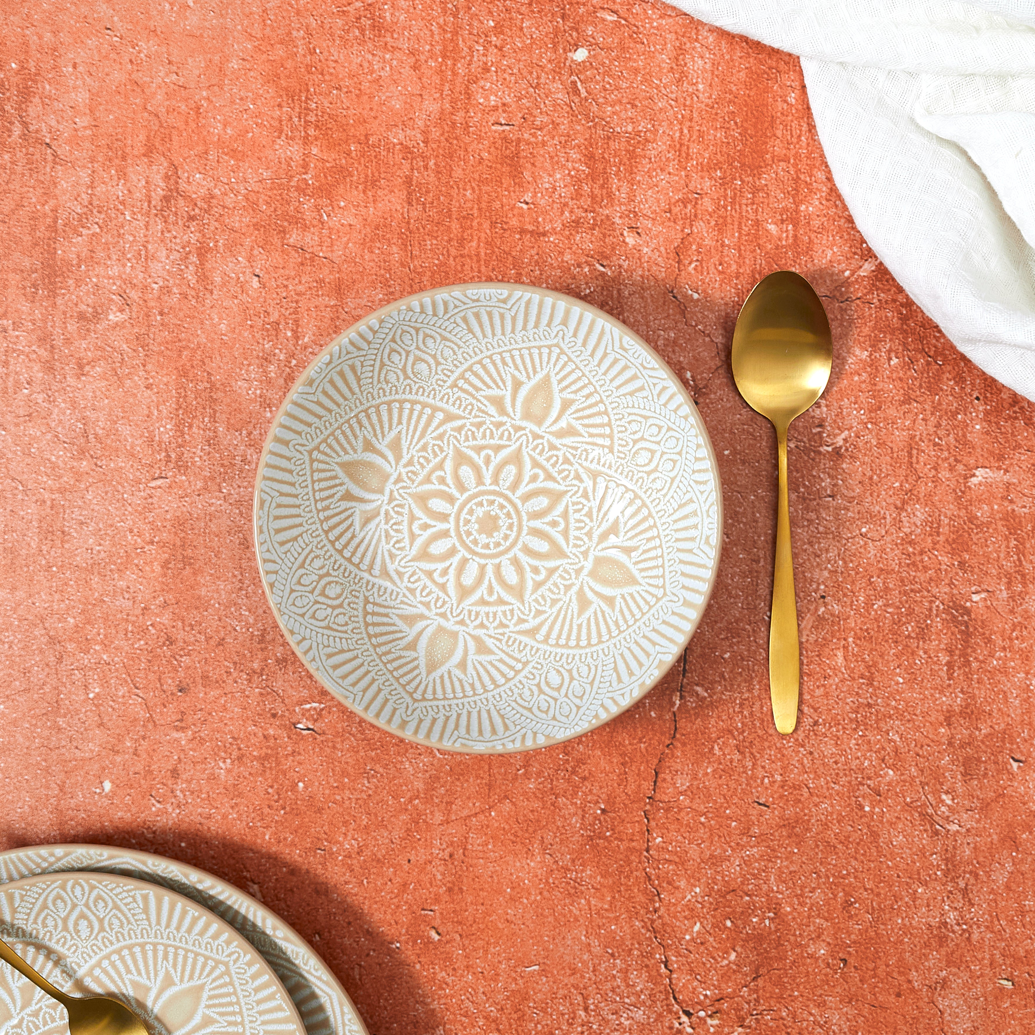 ASSIETTE CREUSE SAHARA BEIGE 18.5CM - LOT DE 6