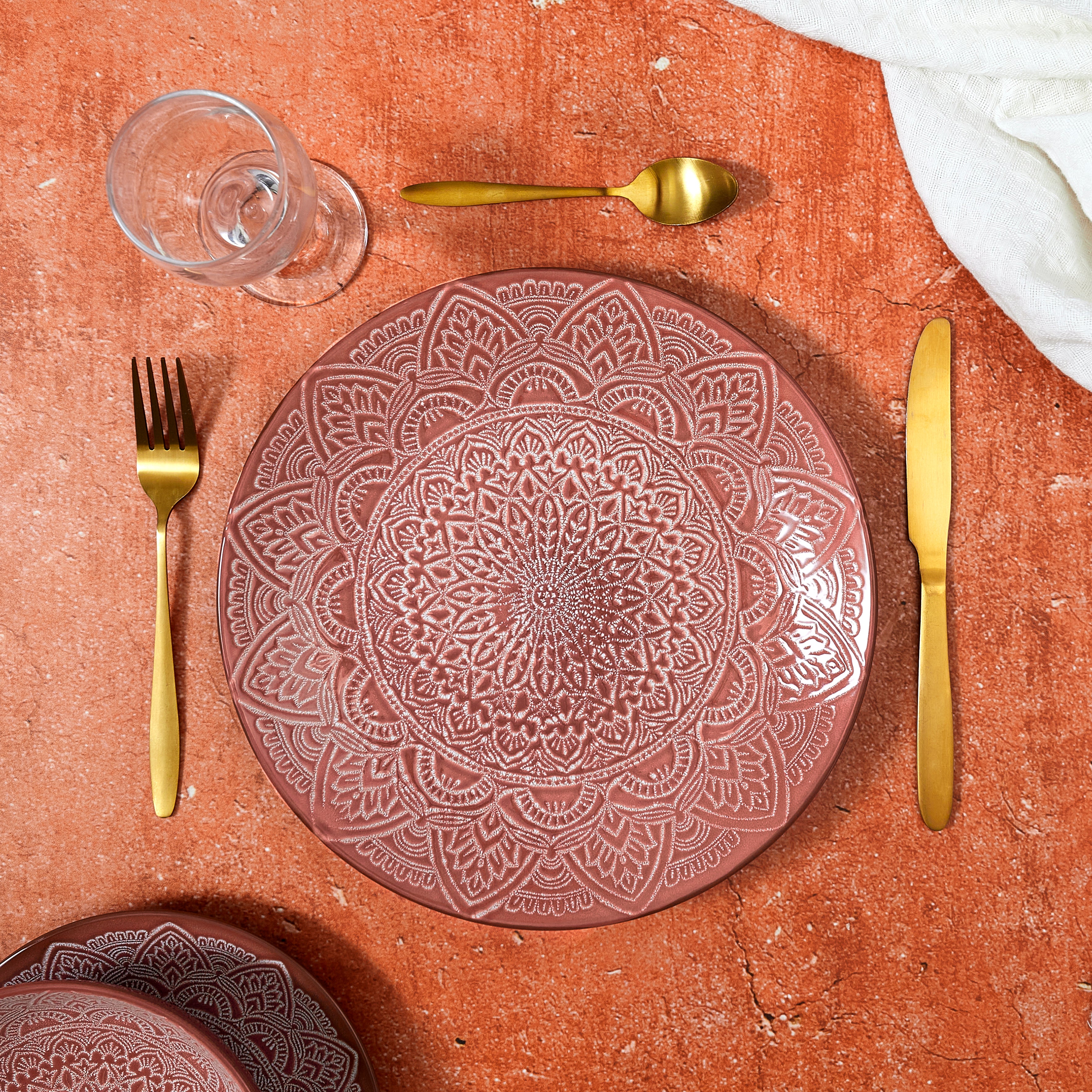 ASSIETTE SAHARA TERRACOTTA D27CM - LOT DE 6