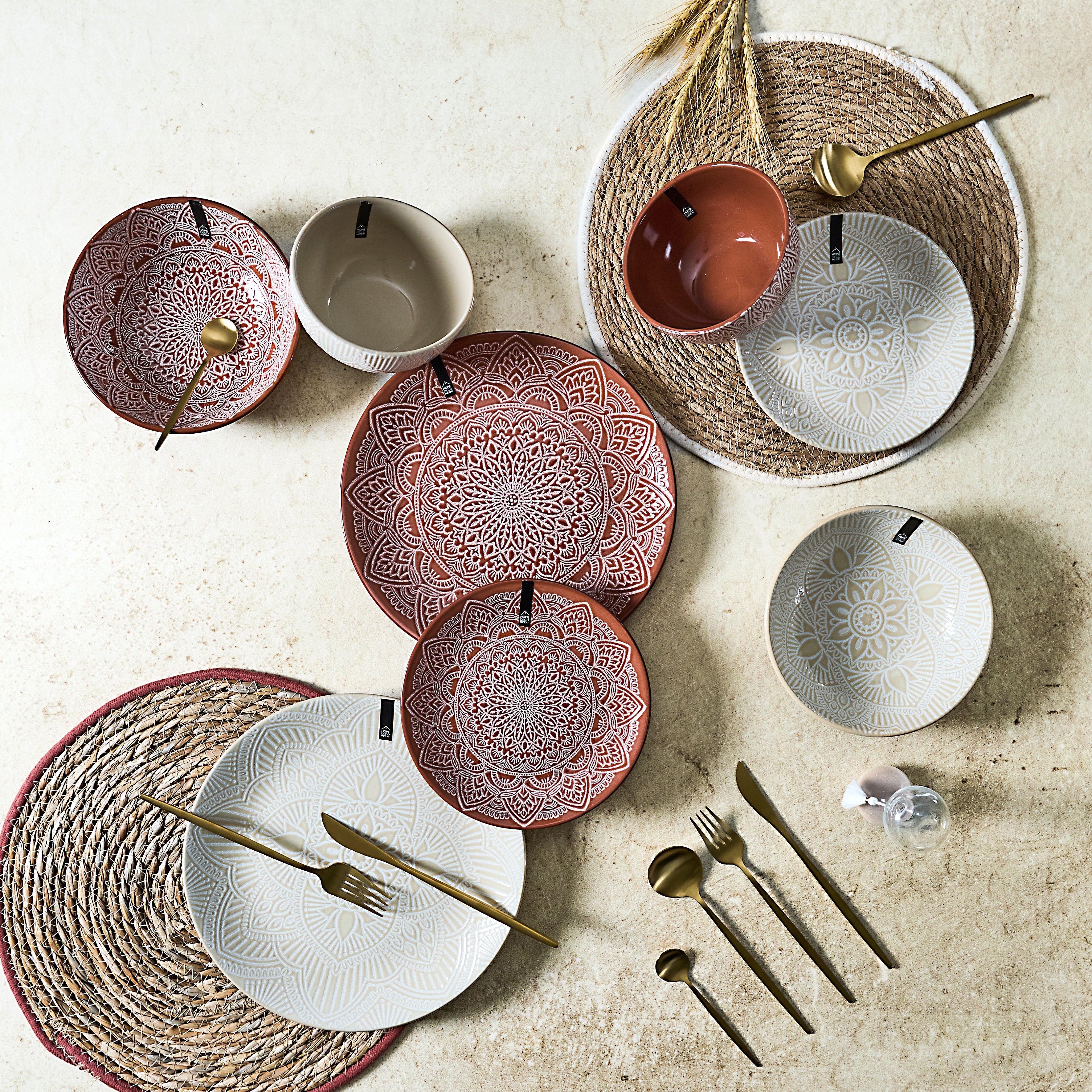 ASSIETTE CREUSE SAHARA TERRACOTTA 18.5CM - LOT DE 6