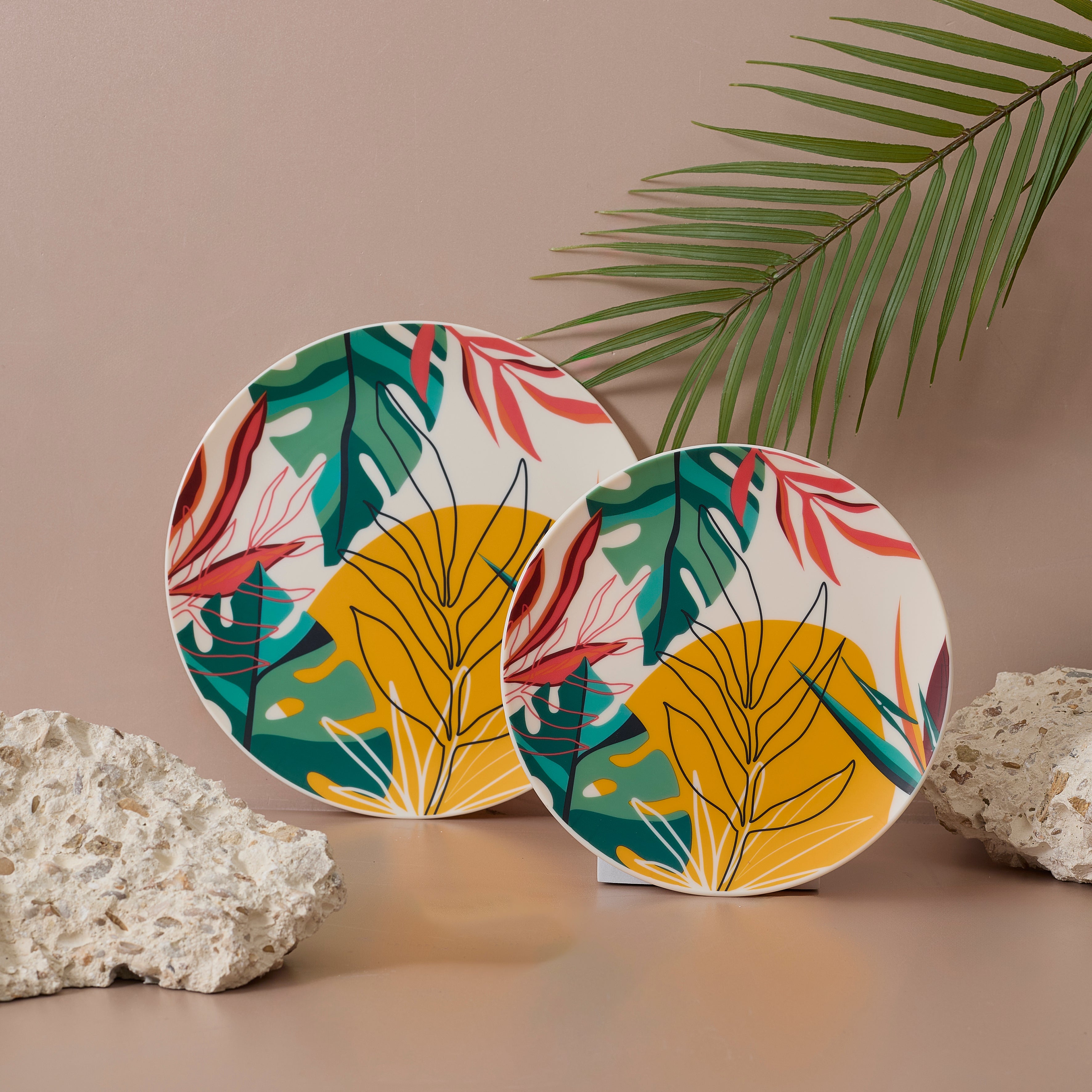 ASSIETTE PLASTIQUE PARADIS EXOTIQUE D26CM