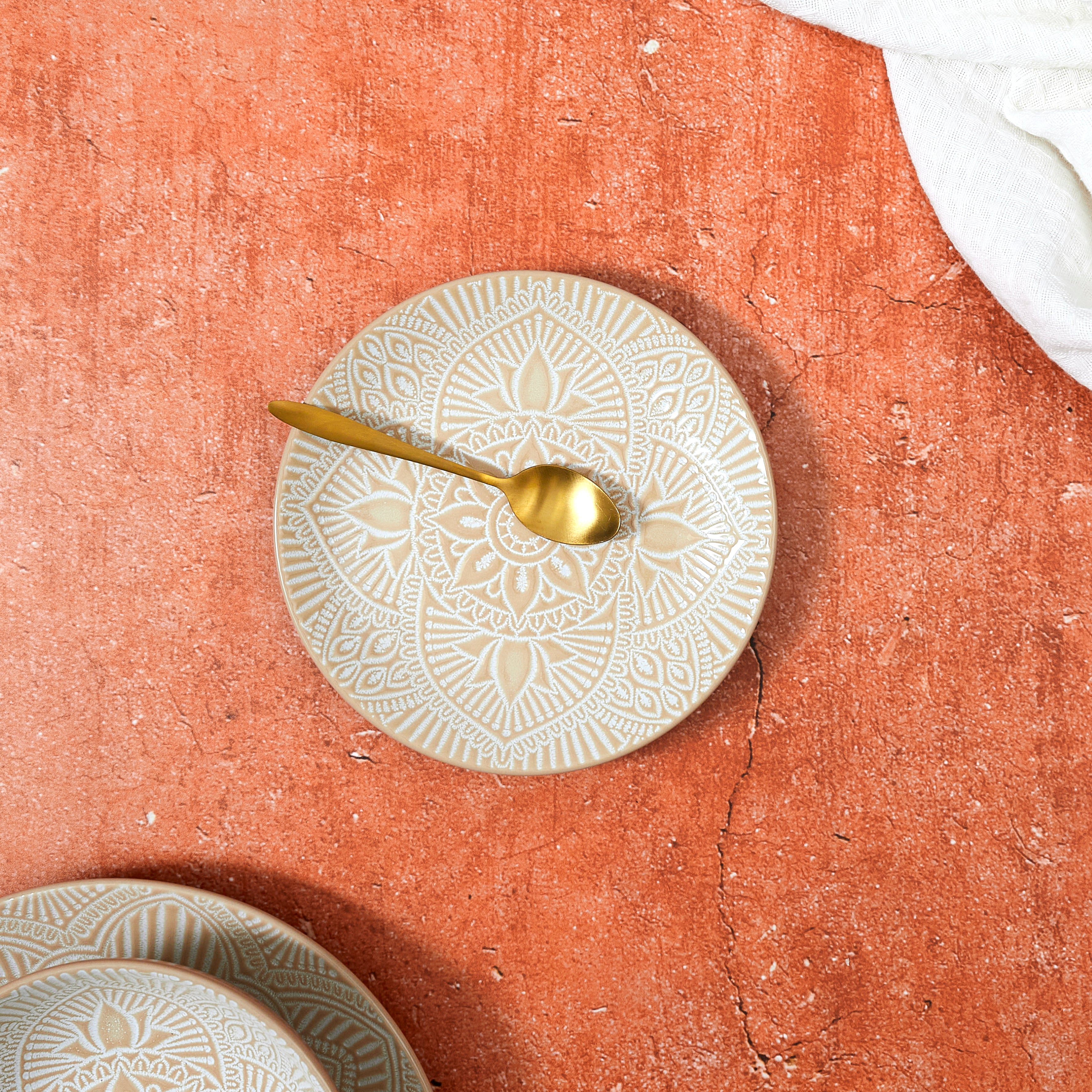 ASSIETTE SAHARA BEIGE D19.5CM - LOT DE 6