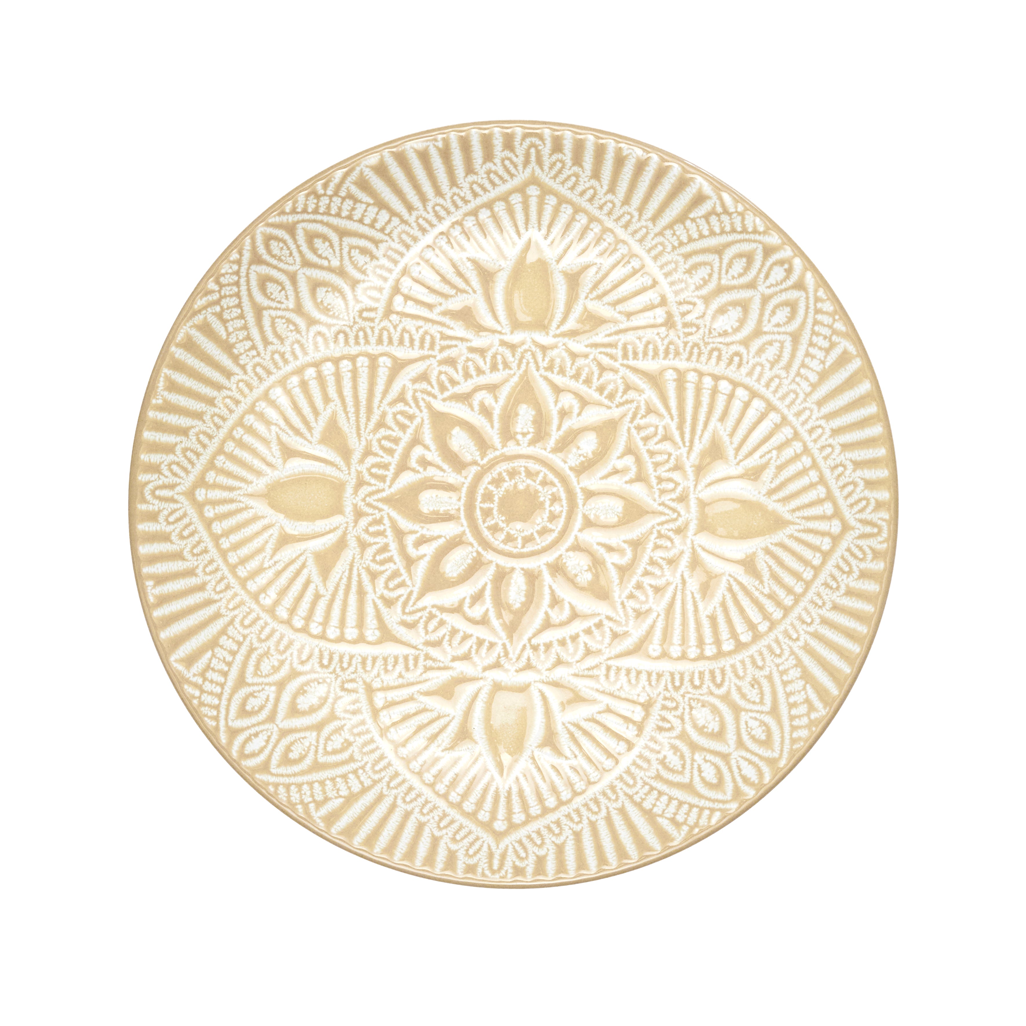 ASSIETTE SAHARA BEIGE D19.5CM - LOT DE 6