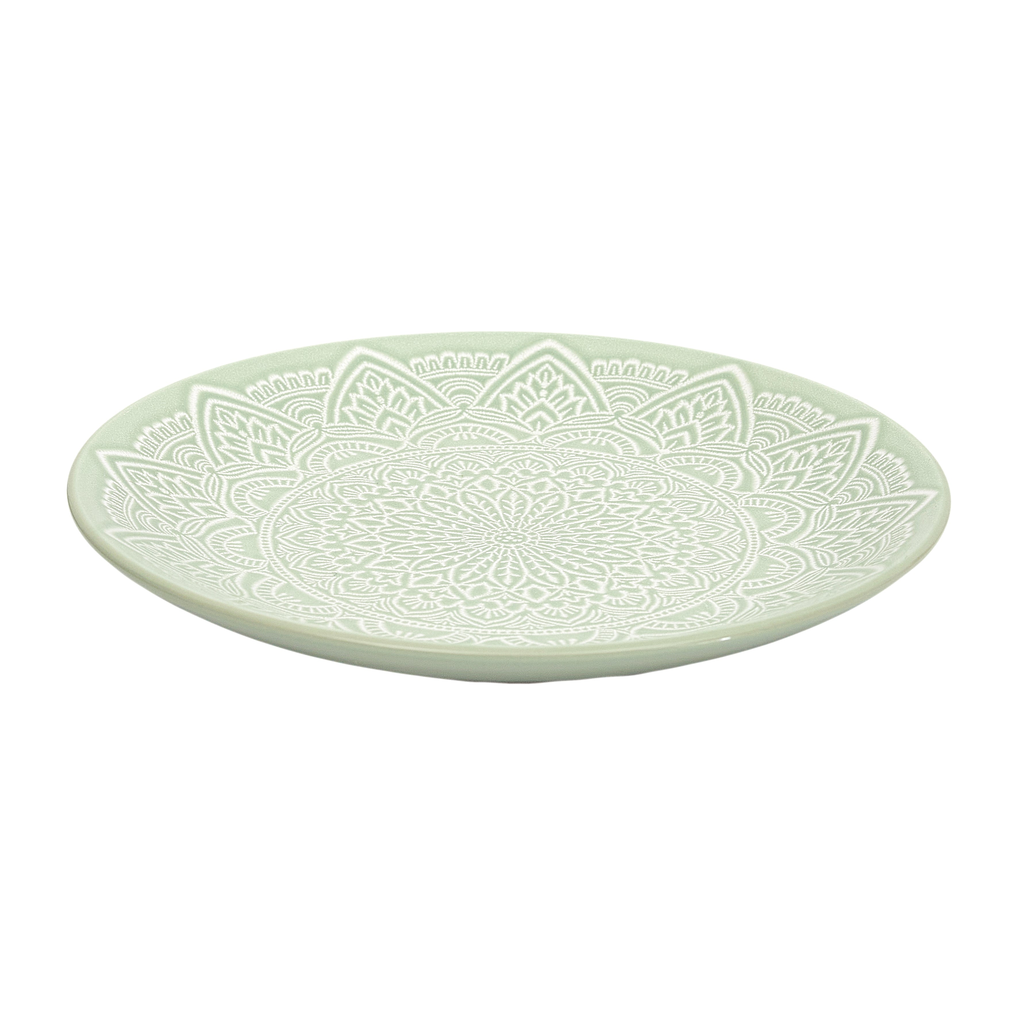 ASSIETTE SAHARA VERT D19.5CM - LOT DE 6