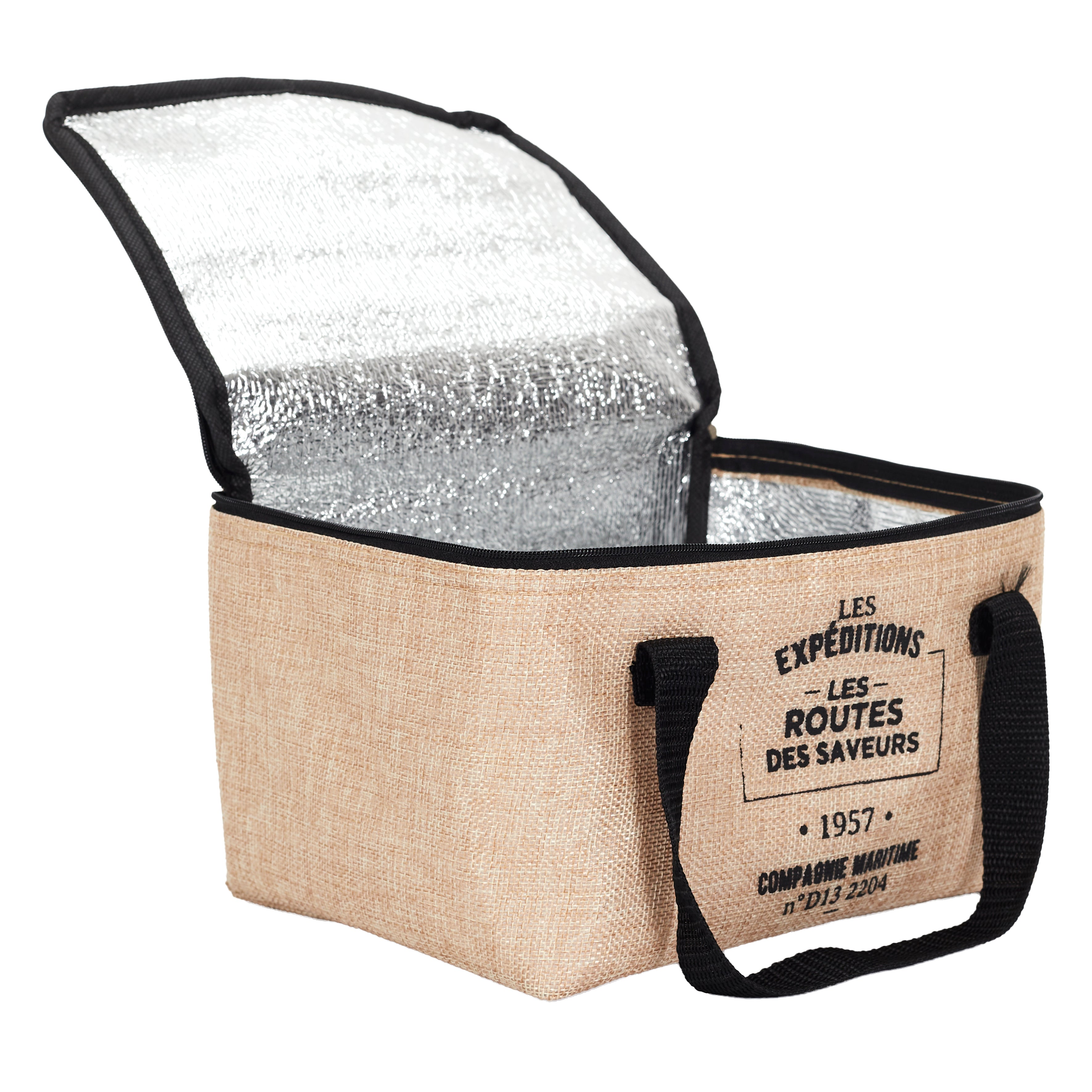 LUNCH BAG FRAICHEUR EFFET JUTE 24.5X18X16.5 8L
