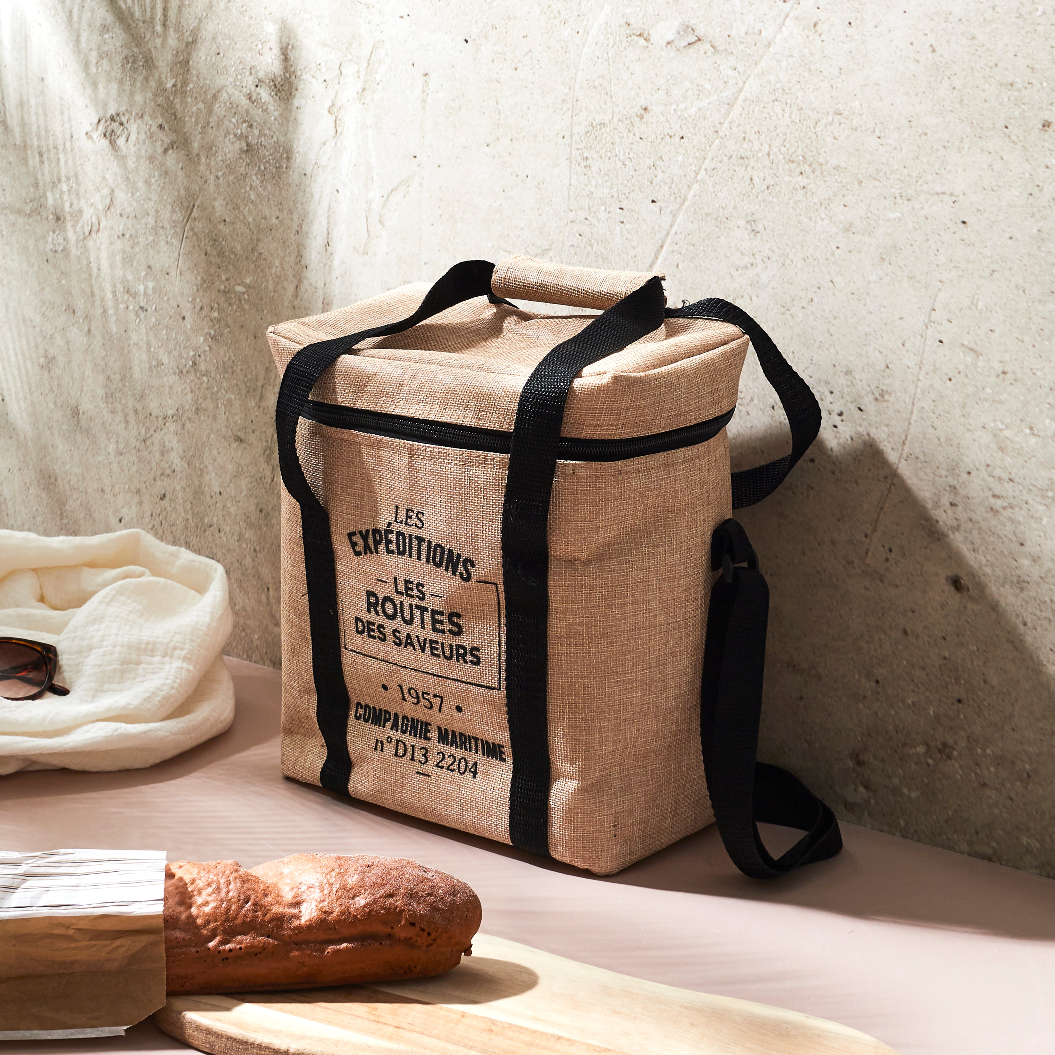 LUNCH BAG FRAICHEUR EFFET JUTE 25X14X30 9L