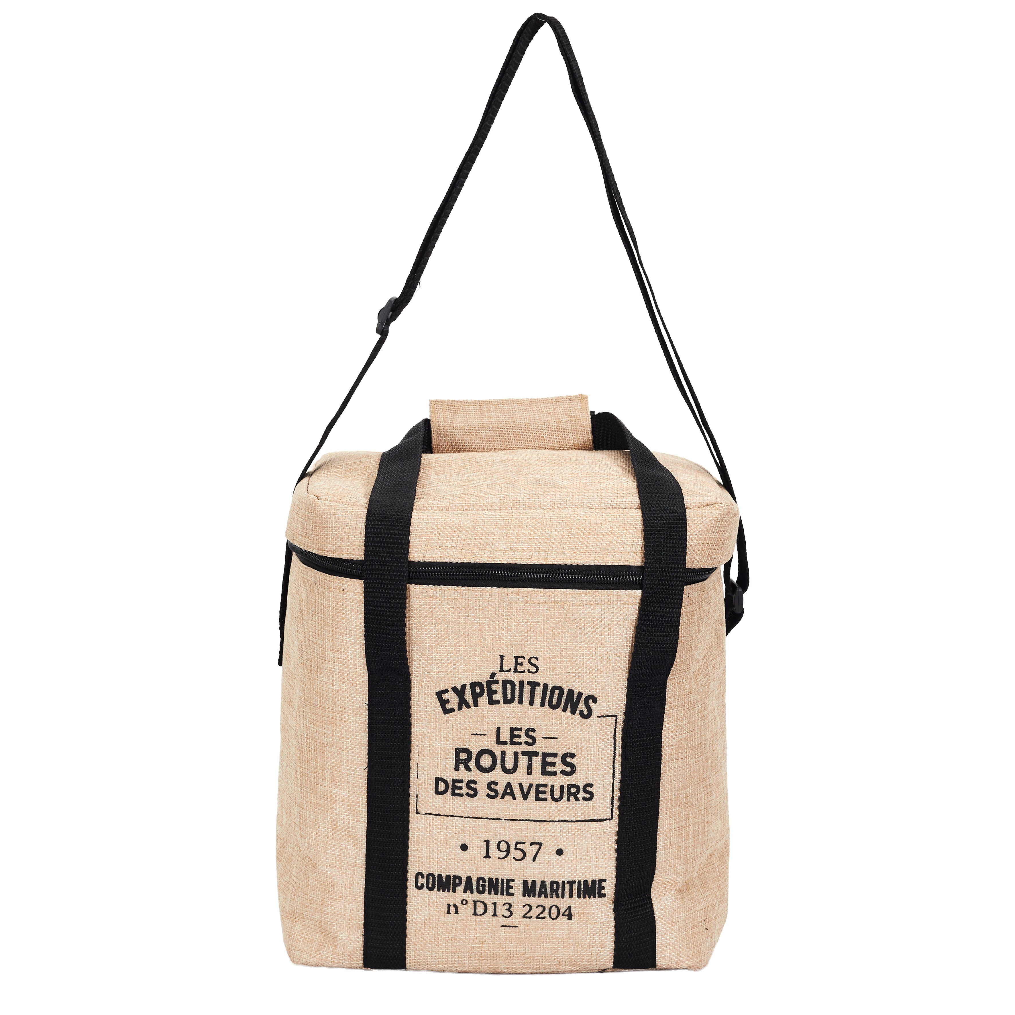 LUNCH BAG FRAICHEUR EFFET JUTE 25X14X30 9L