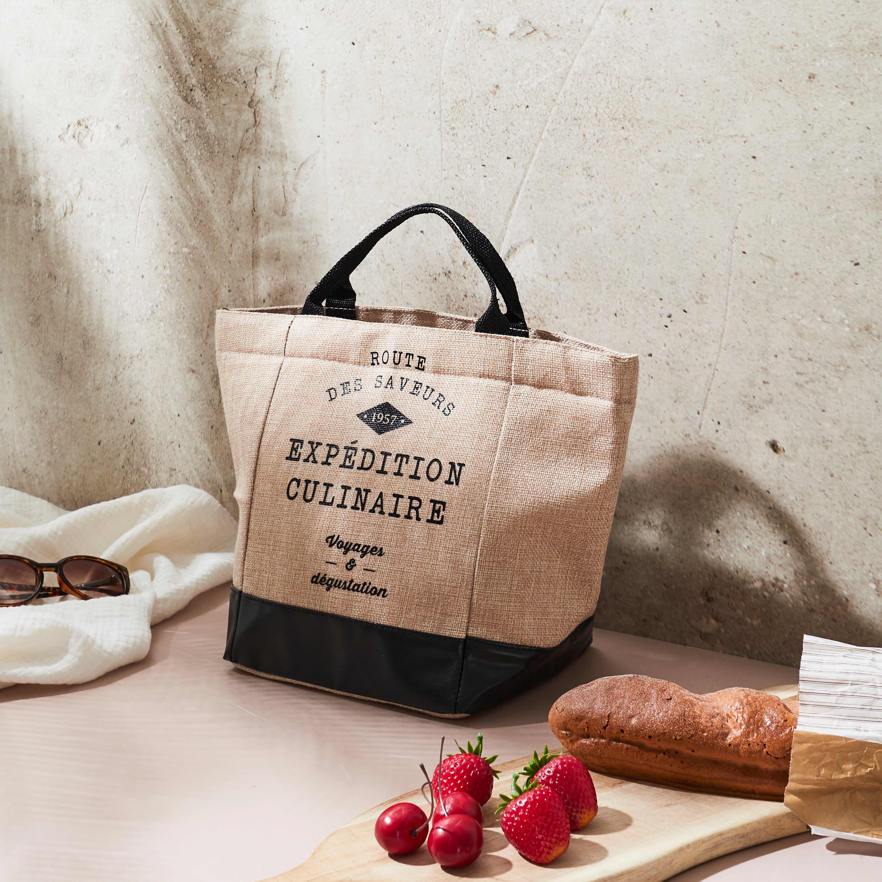 LUNCH BAG FRAICHEUR EFFET JUTE 37X18X25,5 6L