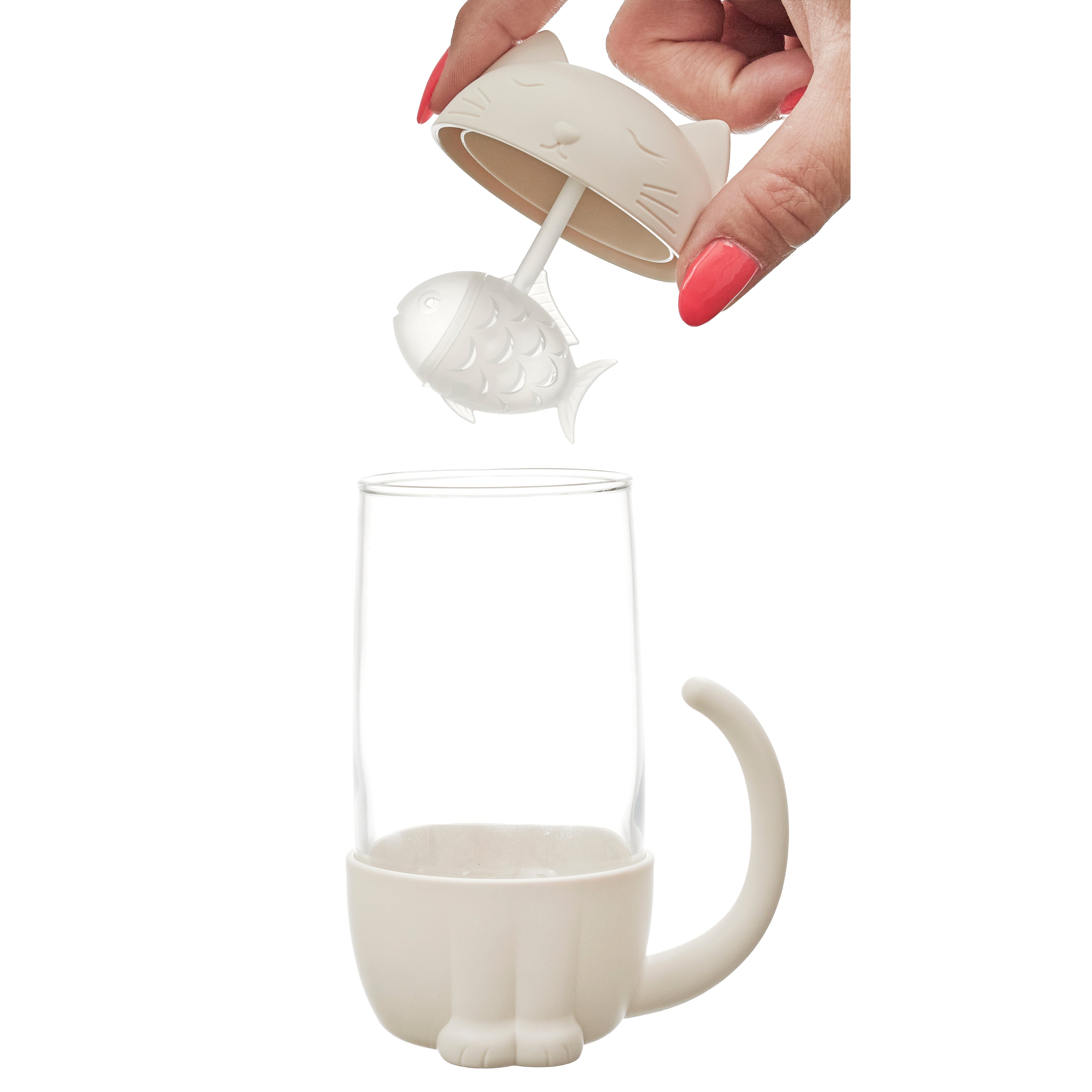 MUG INFUSEUR POISSON CHAT 30CL KAWAII