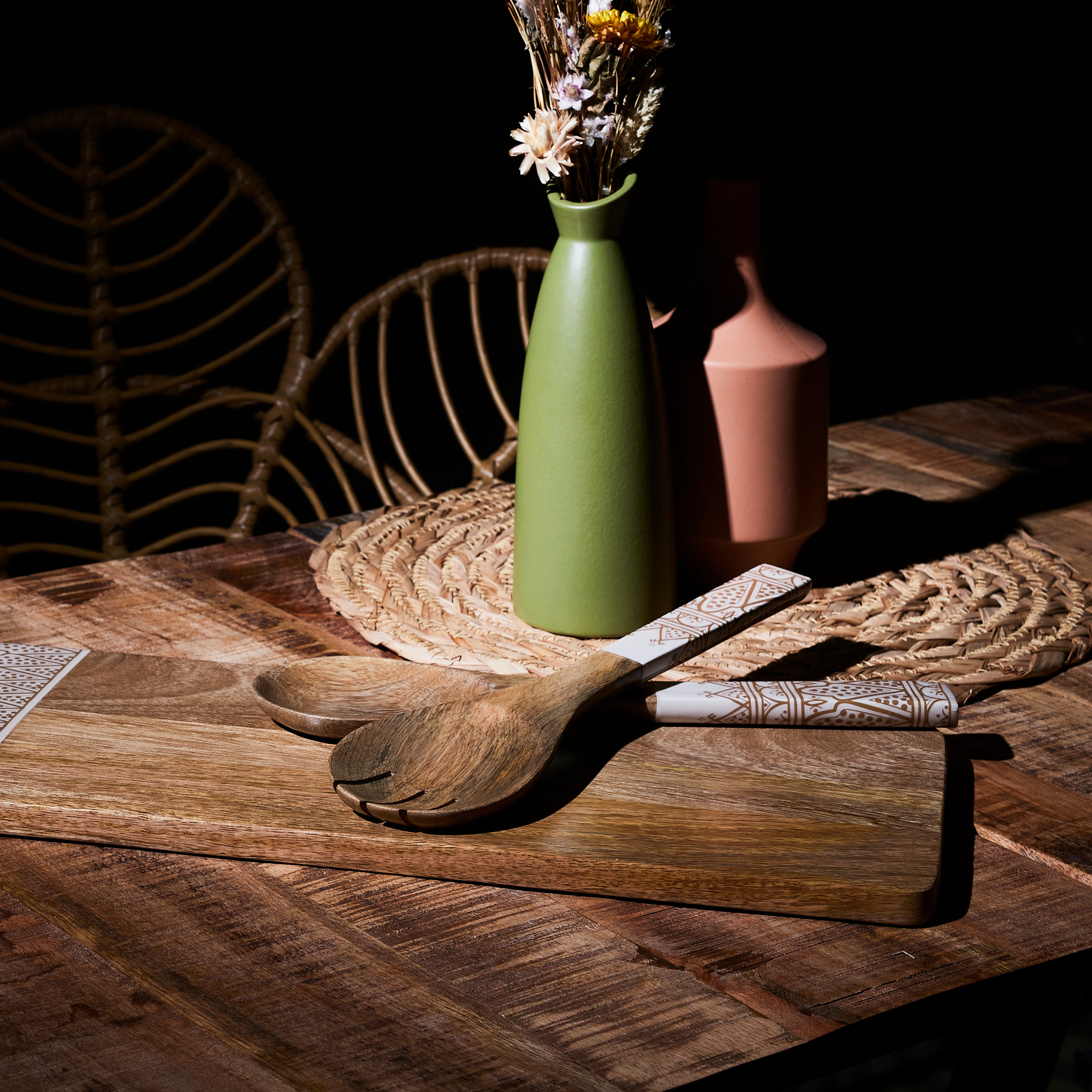 COUVERTS A SALADE MANGUIER DUNE TERRACOTTA