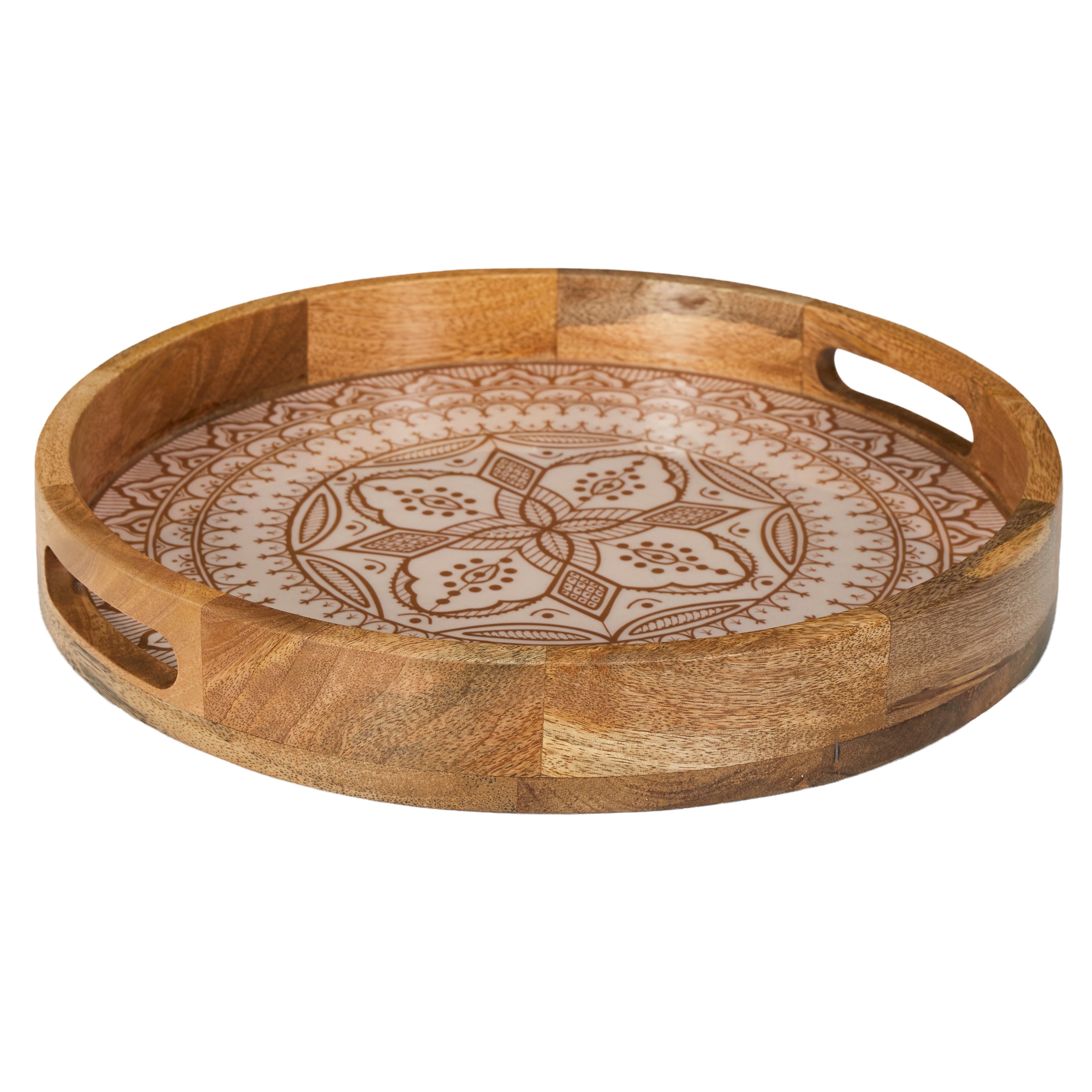 PLATEAU ROND MANGUIER DUNE TERRACOTTA D35