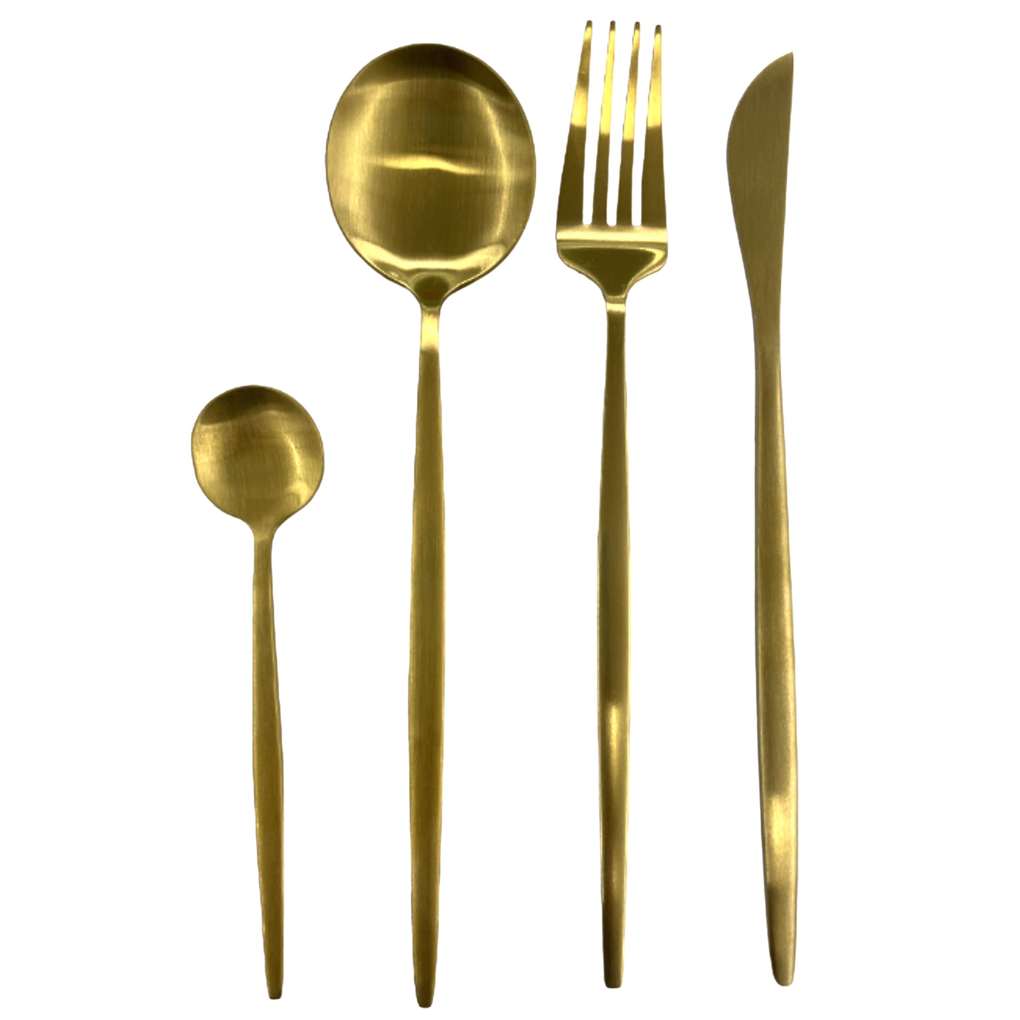MENAGERE 24 PIECES DOREE AURA