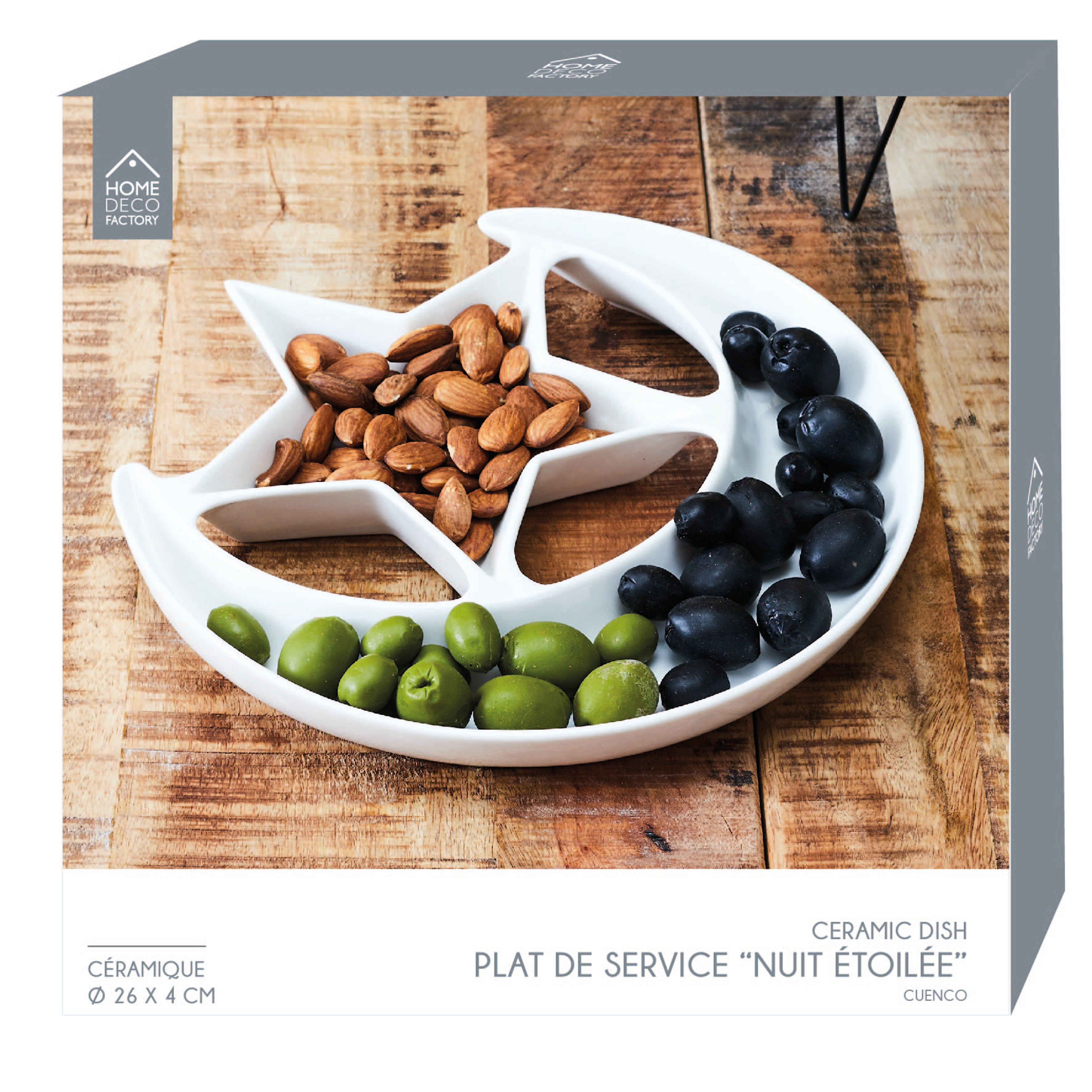 PLAT DE PRESENTATION NUIT ETOILEE D25.5CM
