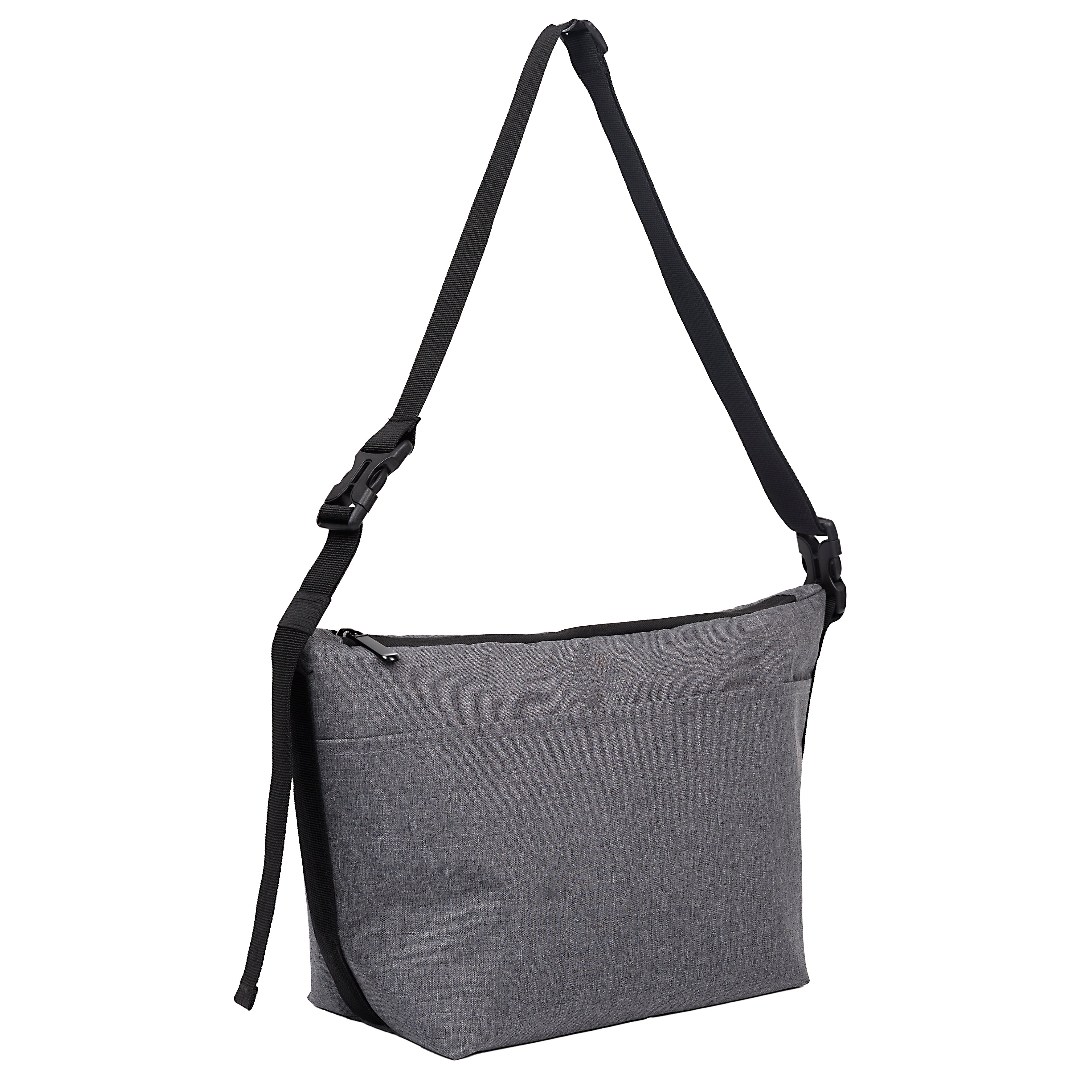 LUNCH BAG ISO GRIS ZIPPE 39.5X15X22CM 8L