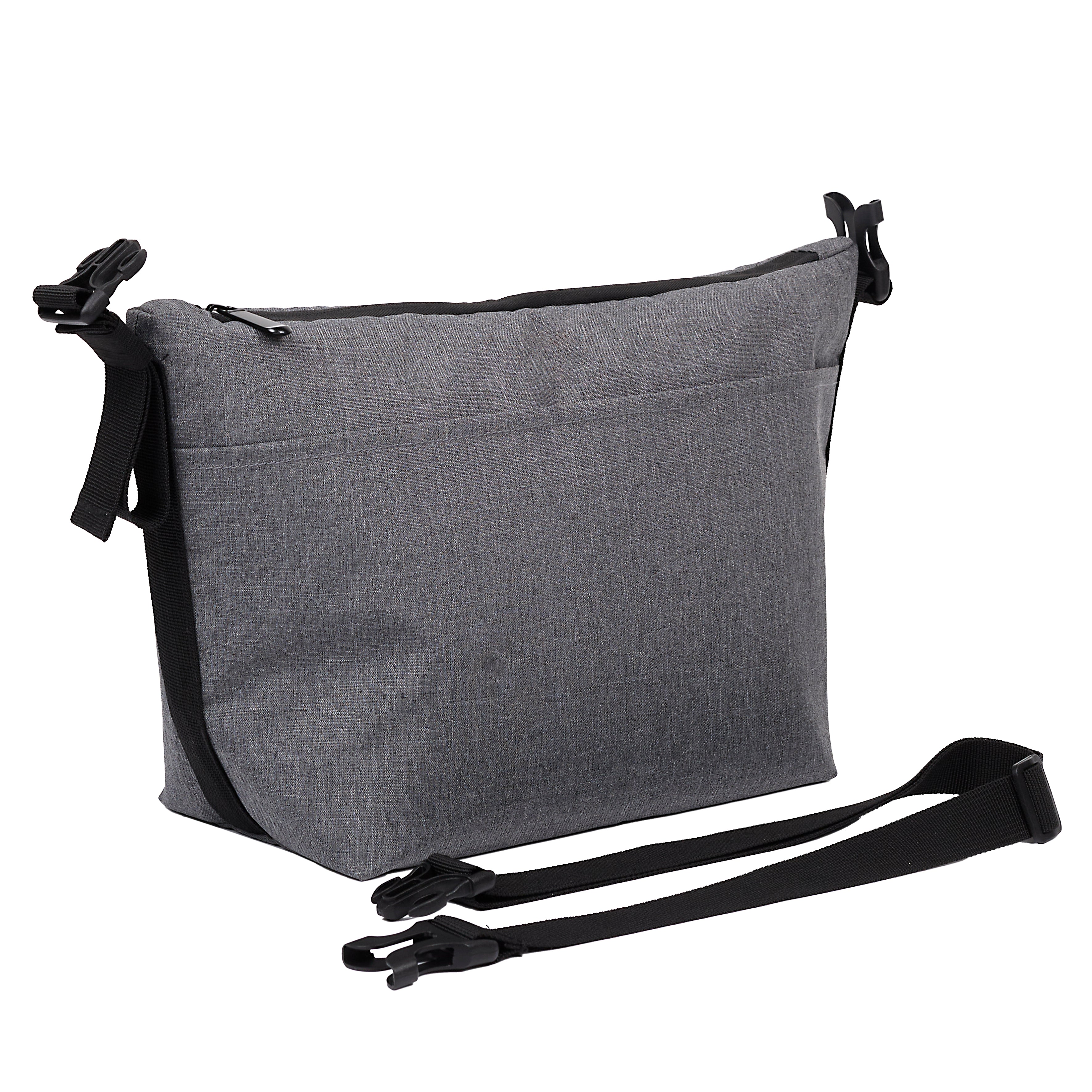 LUNCH BAG ISO GRIS ZIPPE 39.5X15X22CM 8L