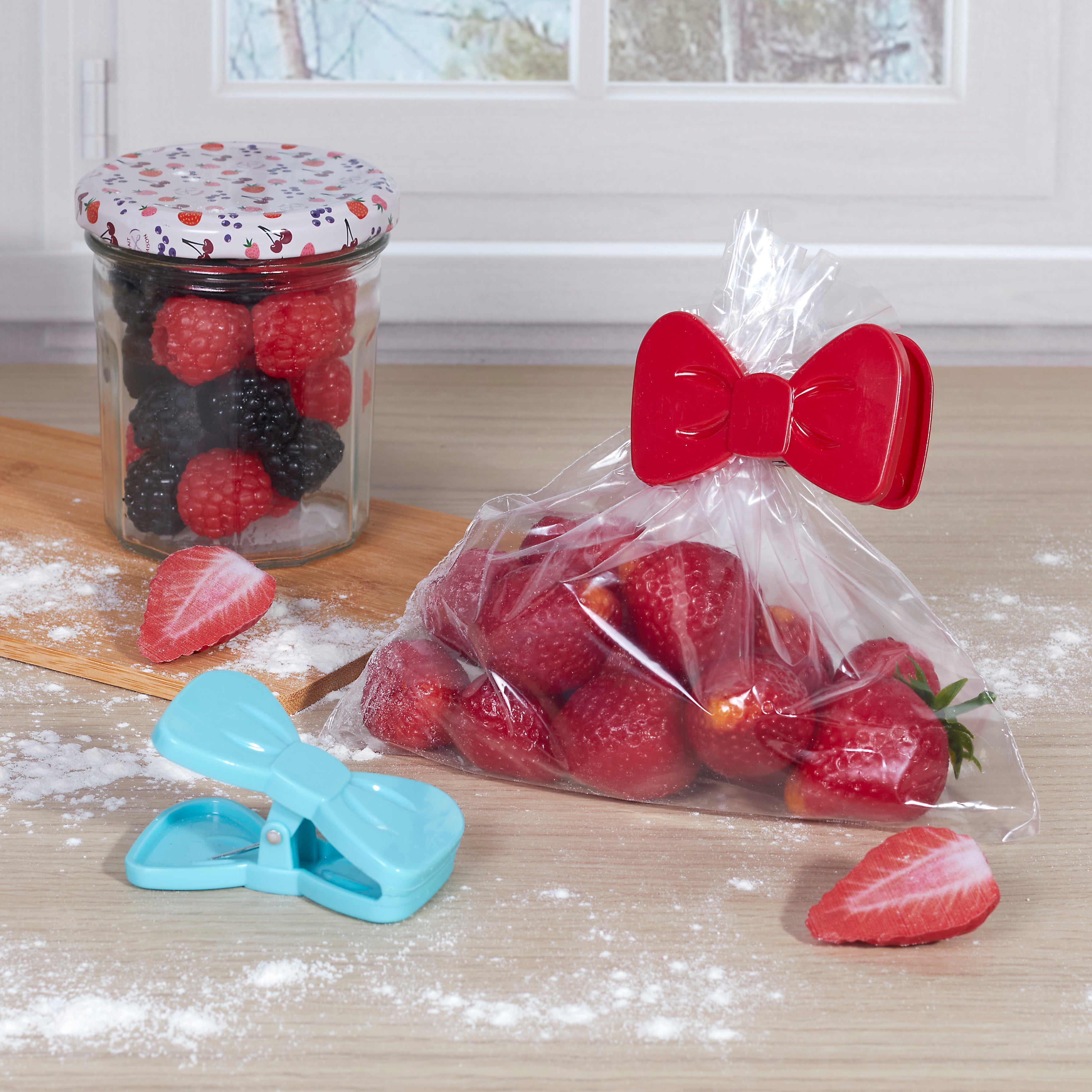 PINCE FERME SACHET EN FORME DE NOEUD X4